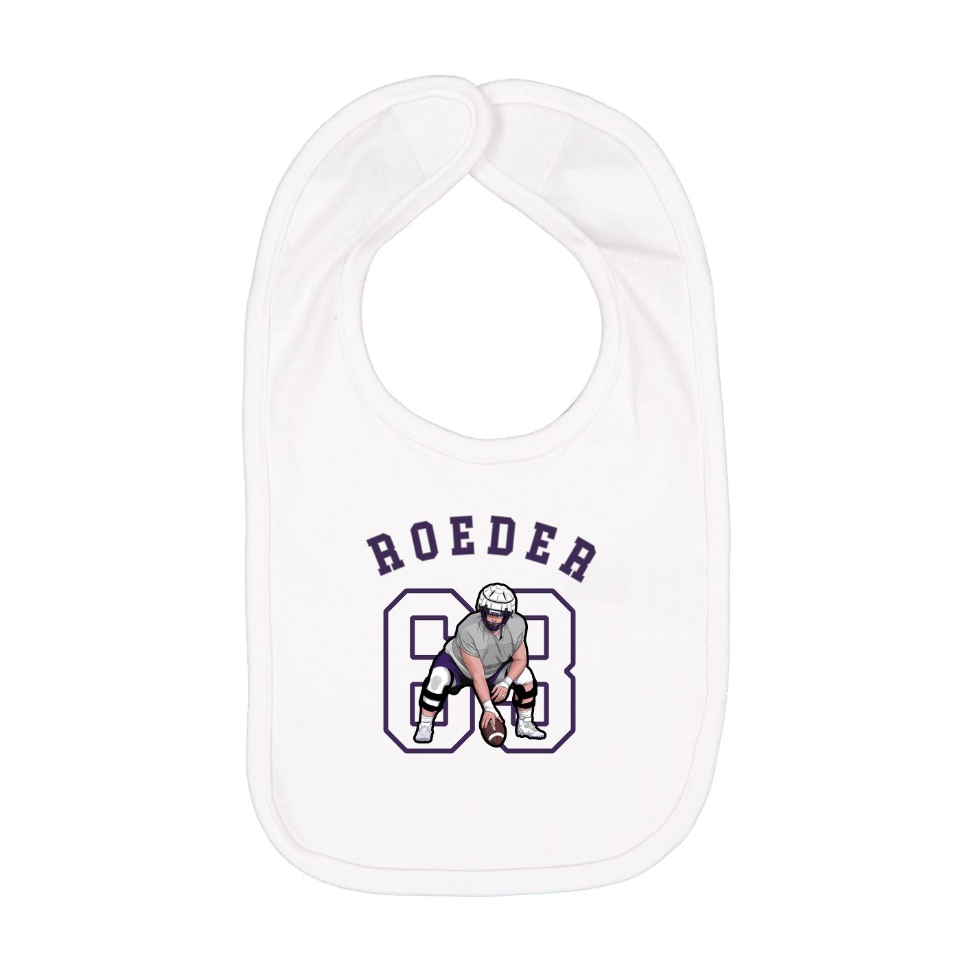 Infant Bib — Shirsey Arch in White