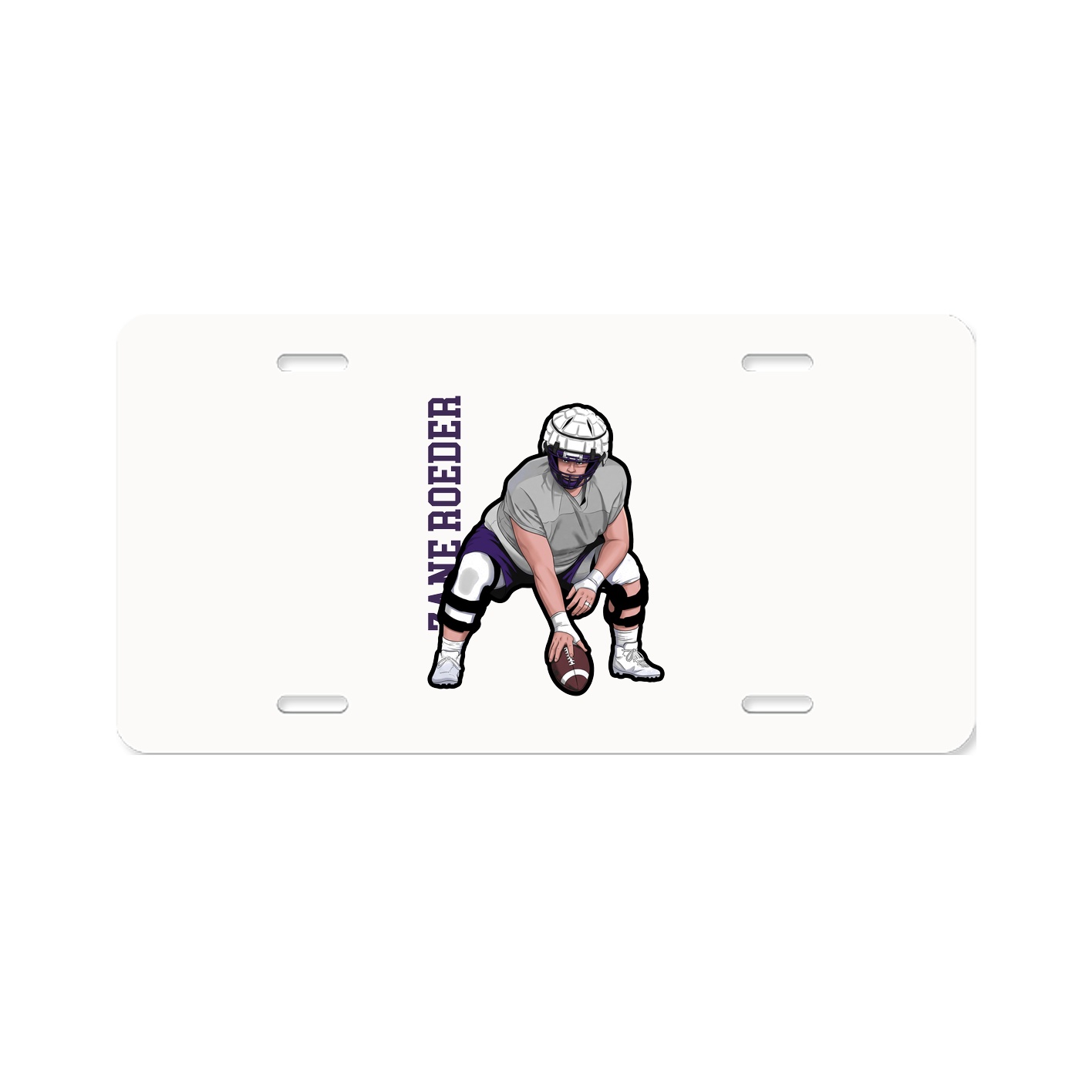License Plate — Name Vertical in Classic