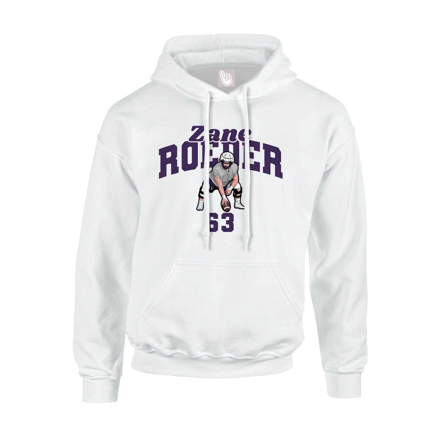 Hoodie — Signature Arch in White