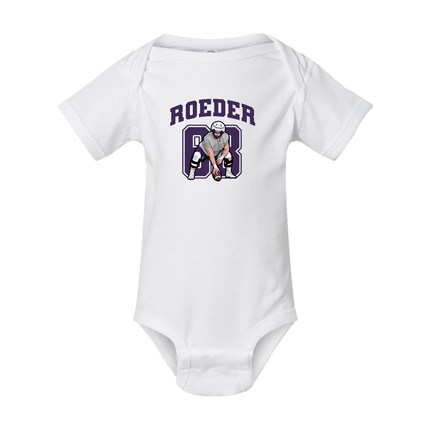 Baby Onesie — Number in White