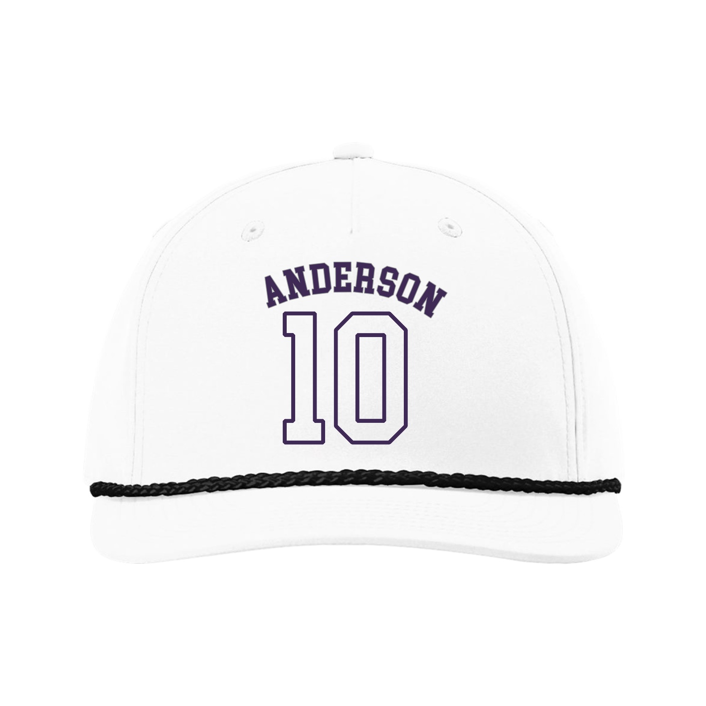 Five-Panel Classic Rope Cap — Shirsey Arch in White