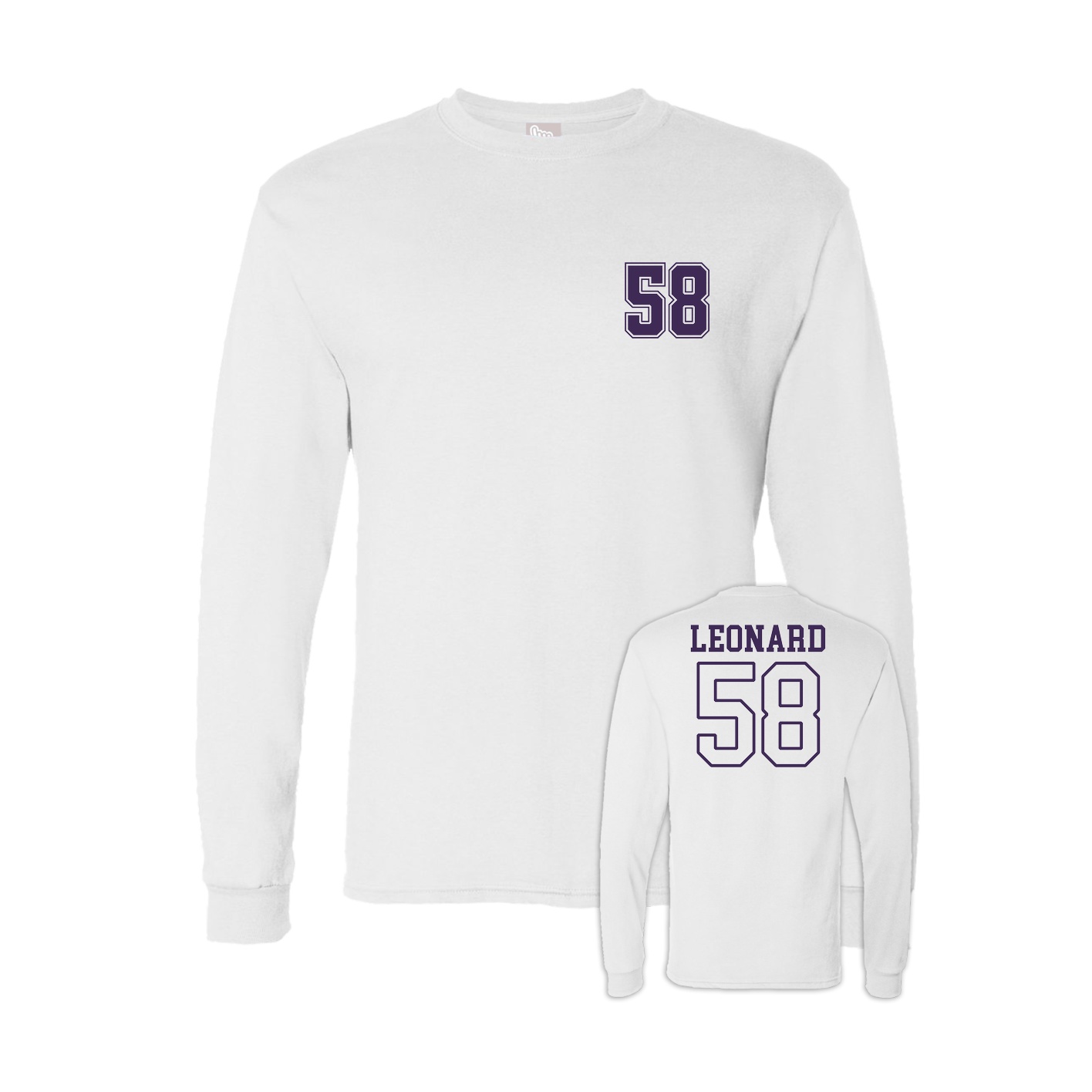 Long Sleeve Tee — Chest Back in White