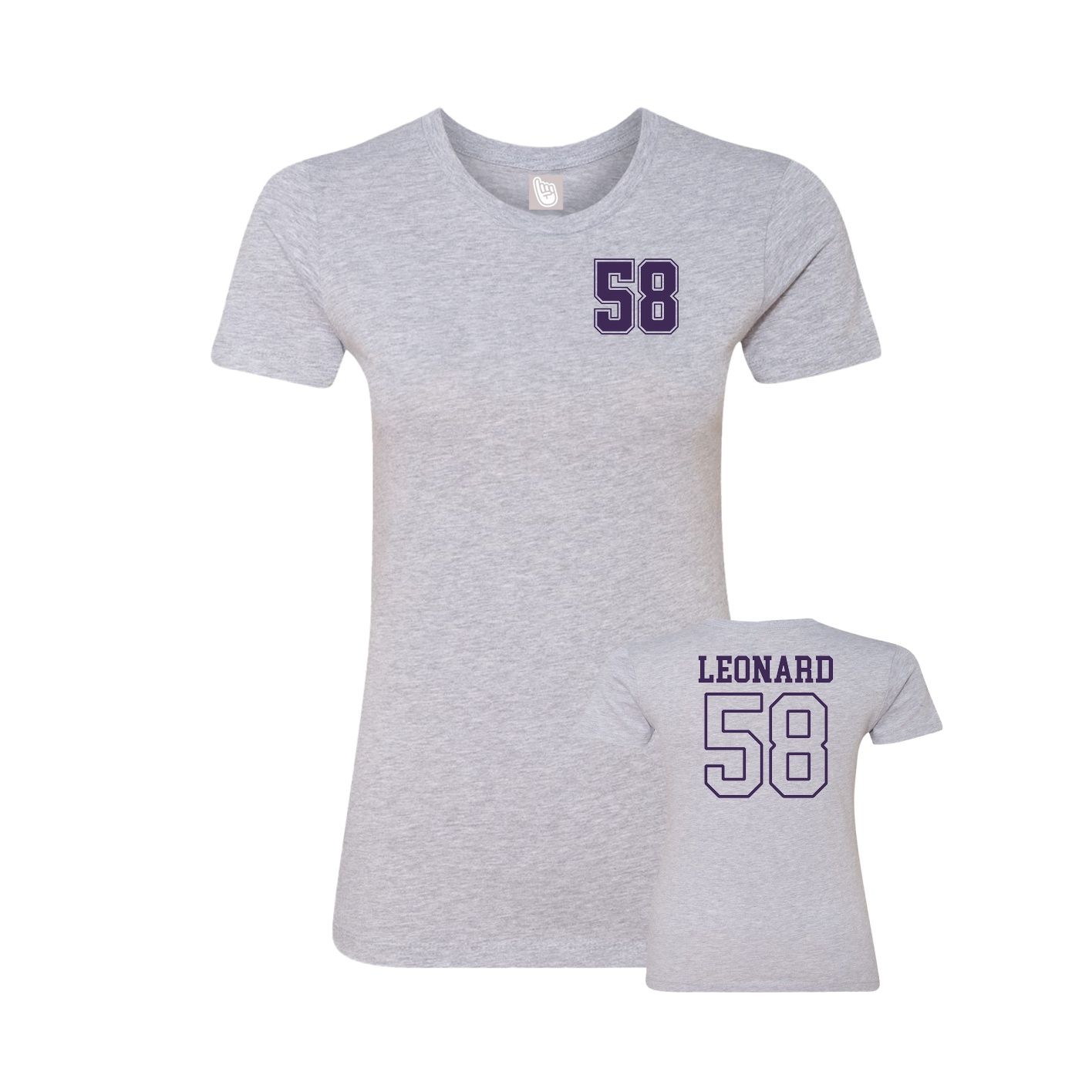 Womens Tee — Chest Back in Grey