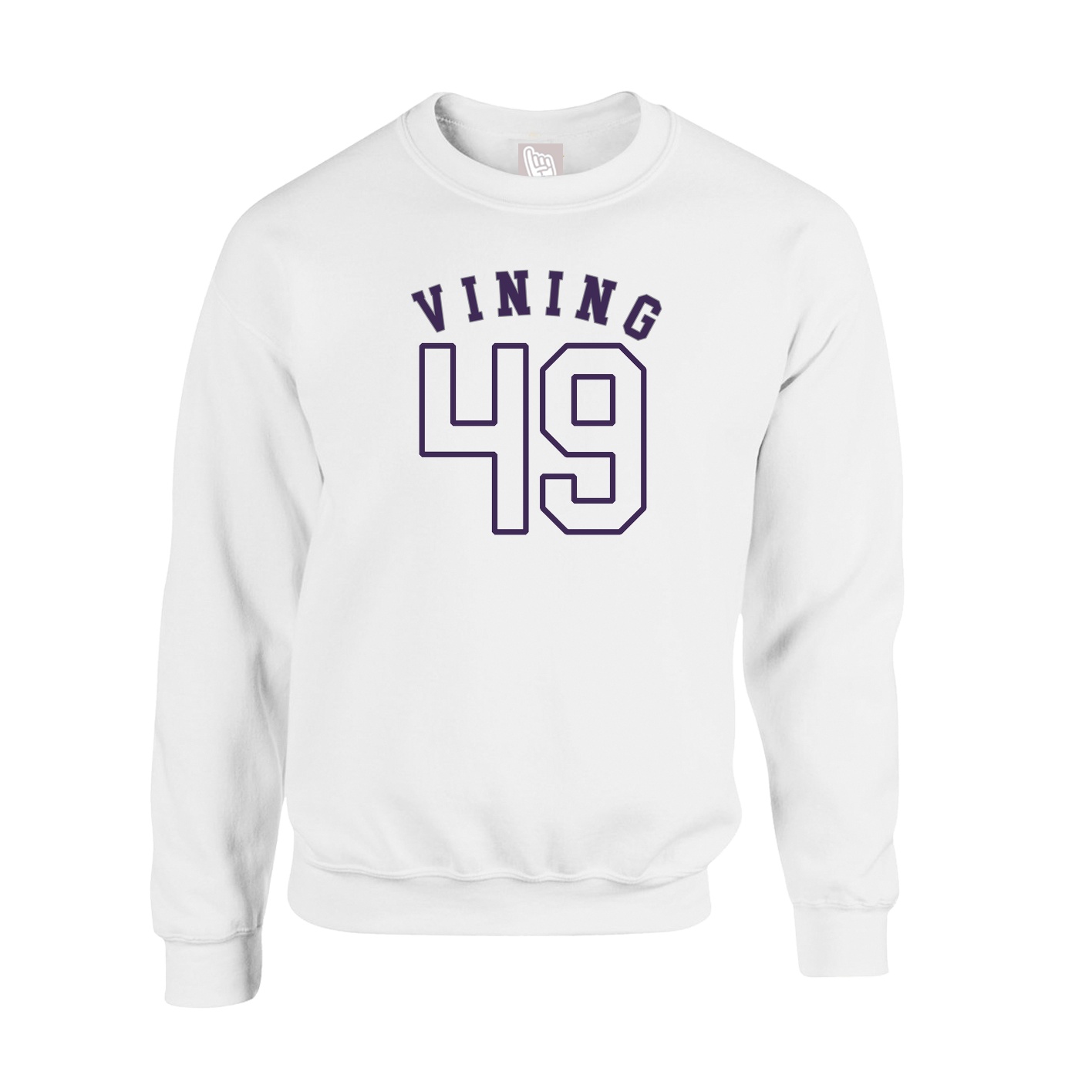 Fleece Crew — Shirsey Arch in White