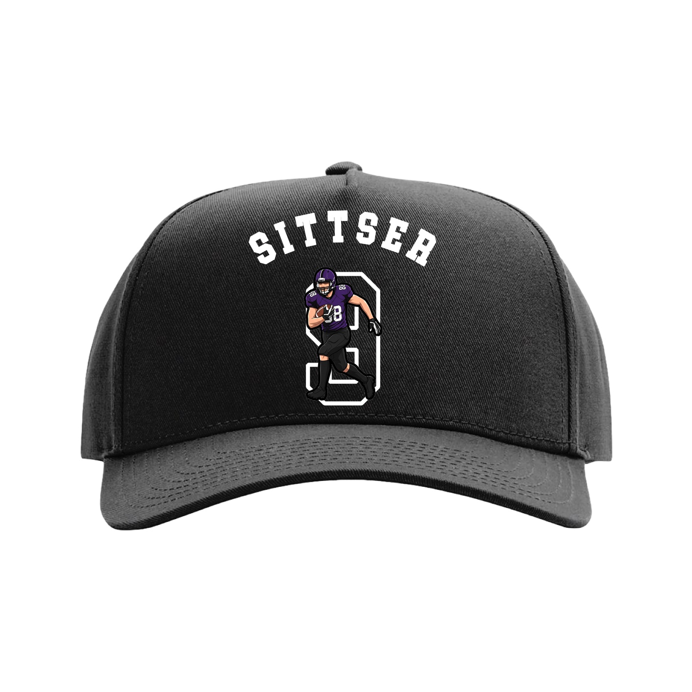 Full Fabric Five-Panel Champ Cap — Shirsey Arch in Black