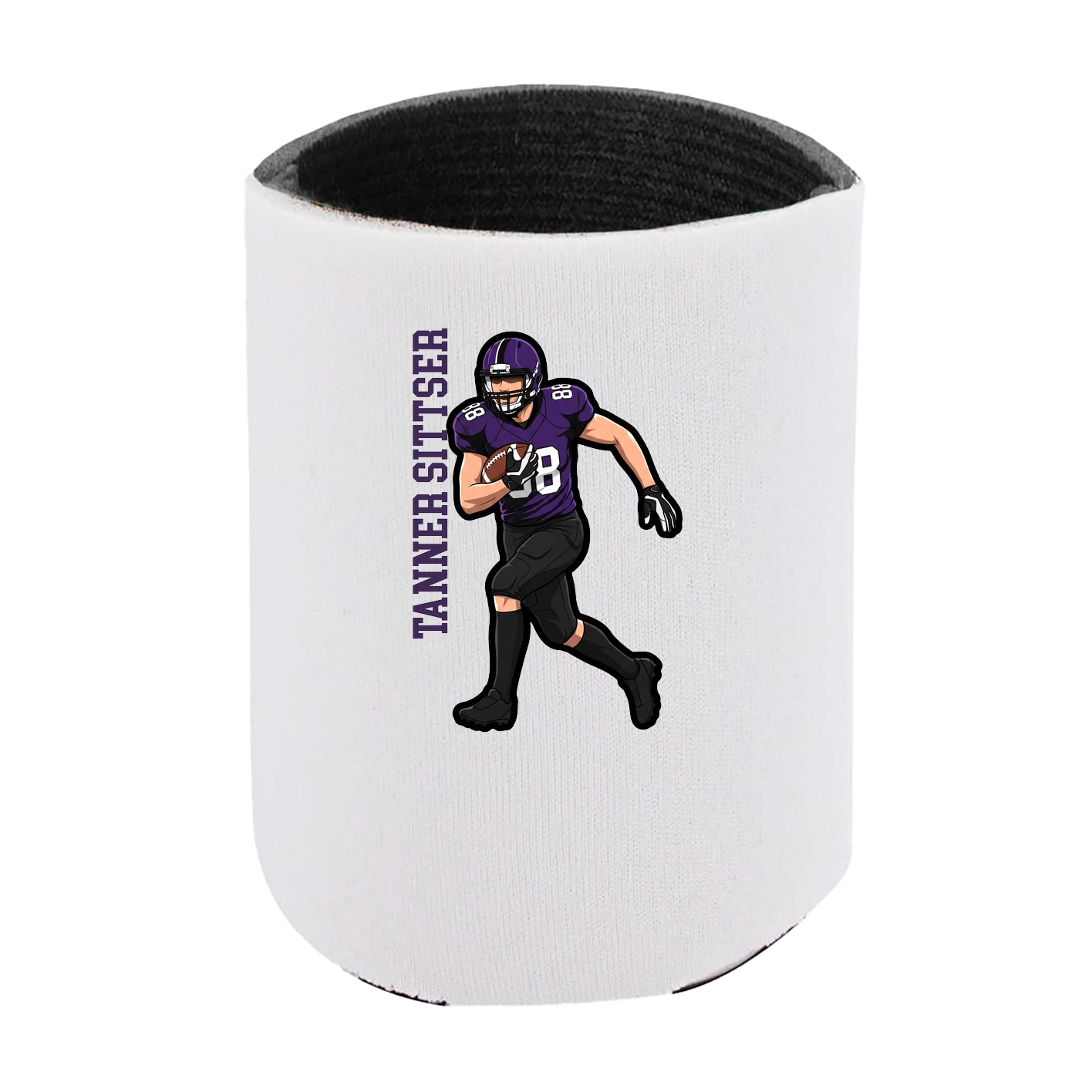 Can Holder — Name Vertical in White