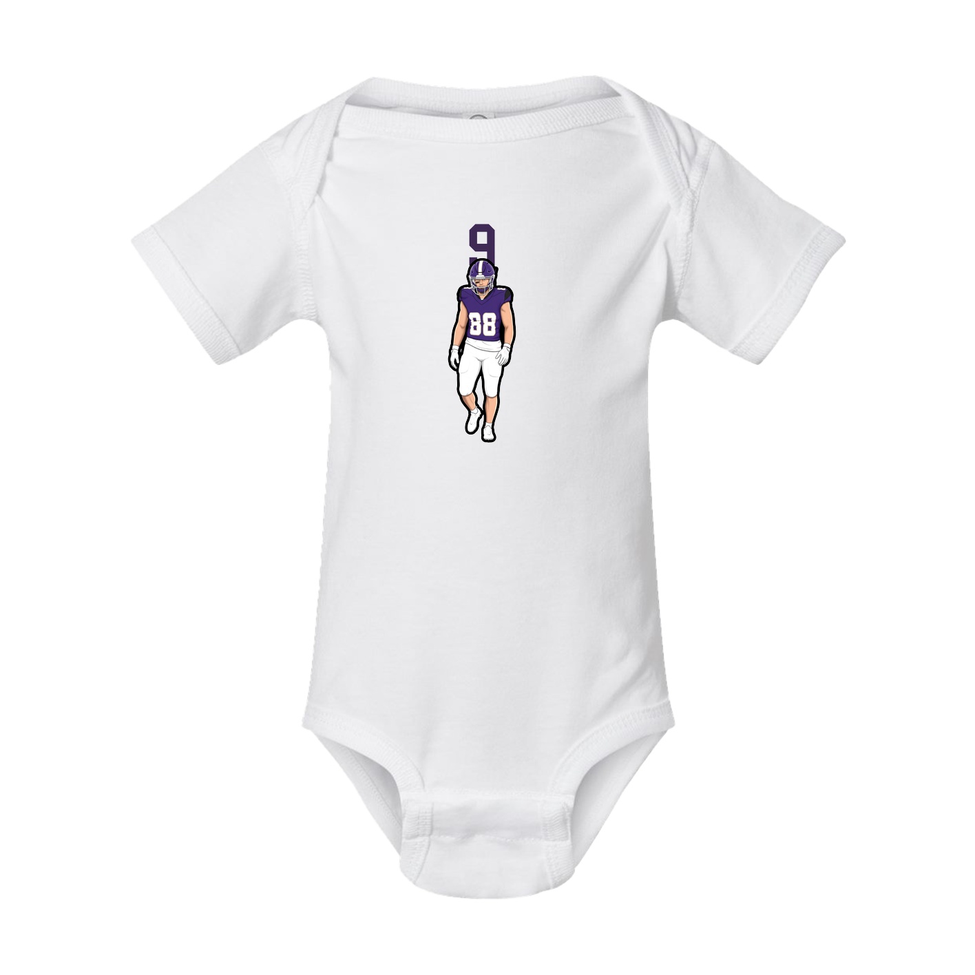 Baby Onesie — Number Top in White
