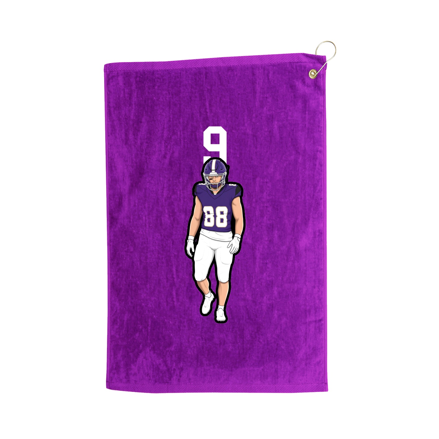 Golf Towel — Number Top in Purple