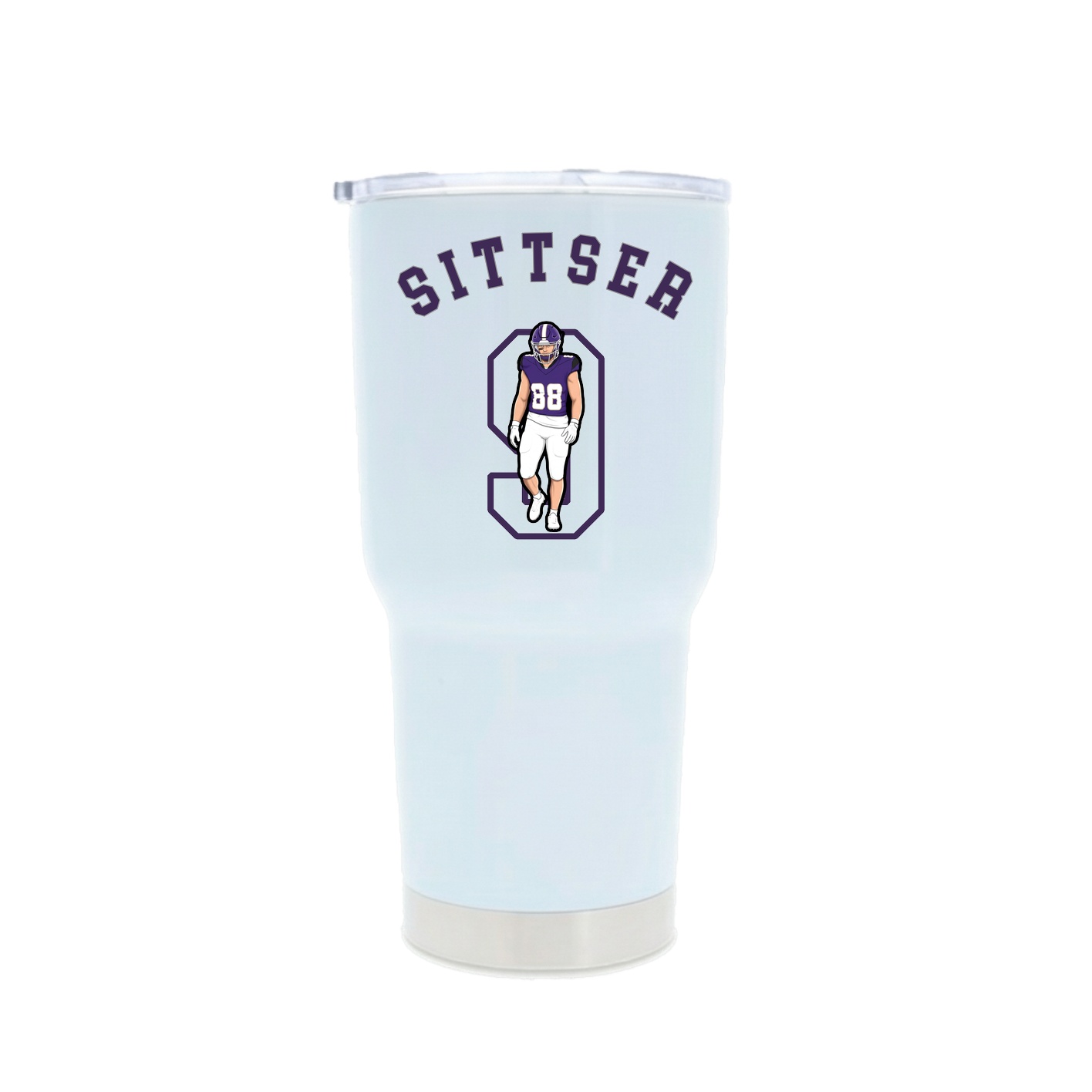 30oz Stainless Steel Tumbler — Shirsey Arch in White