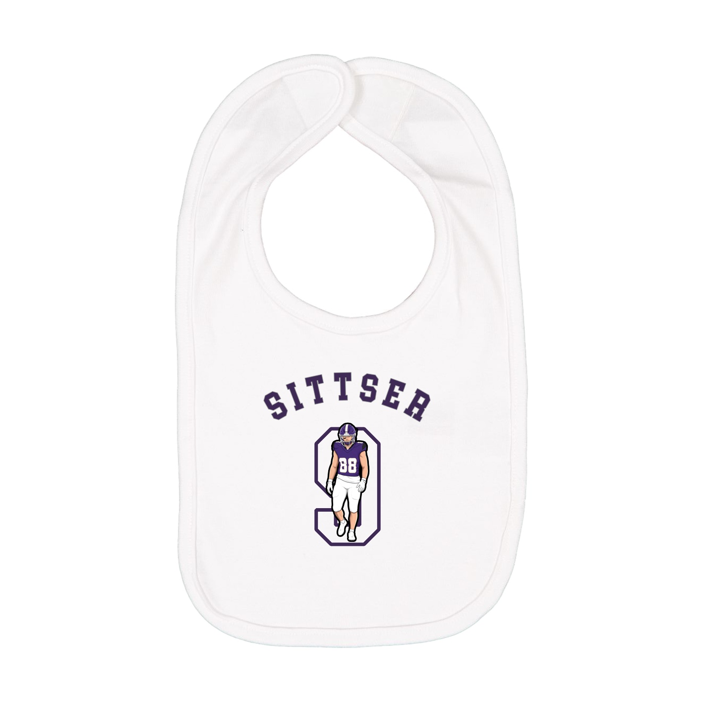 Infant Bib — Shirsey Arch in White