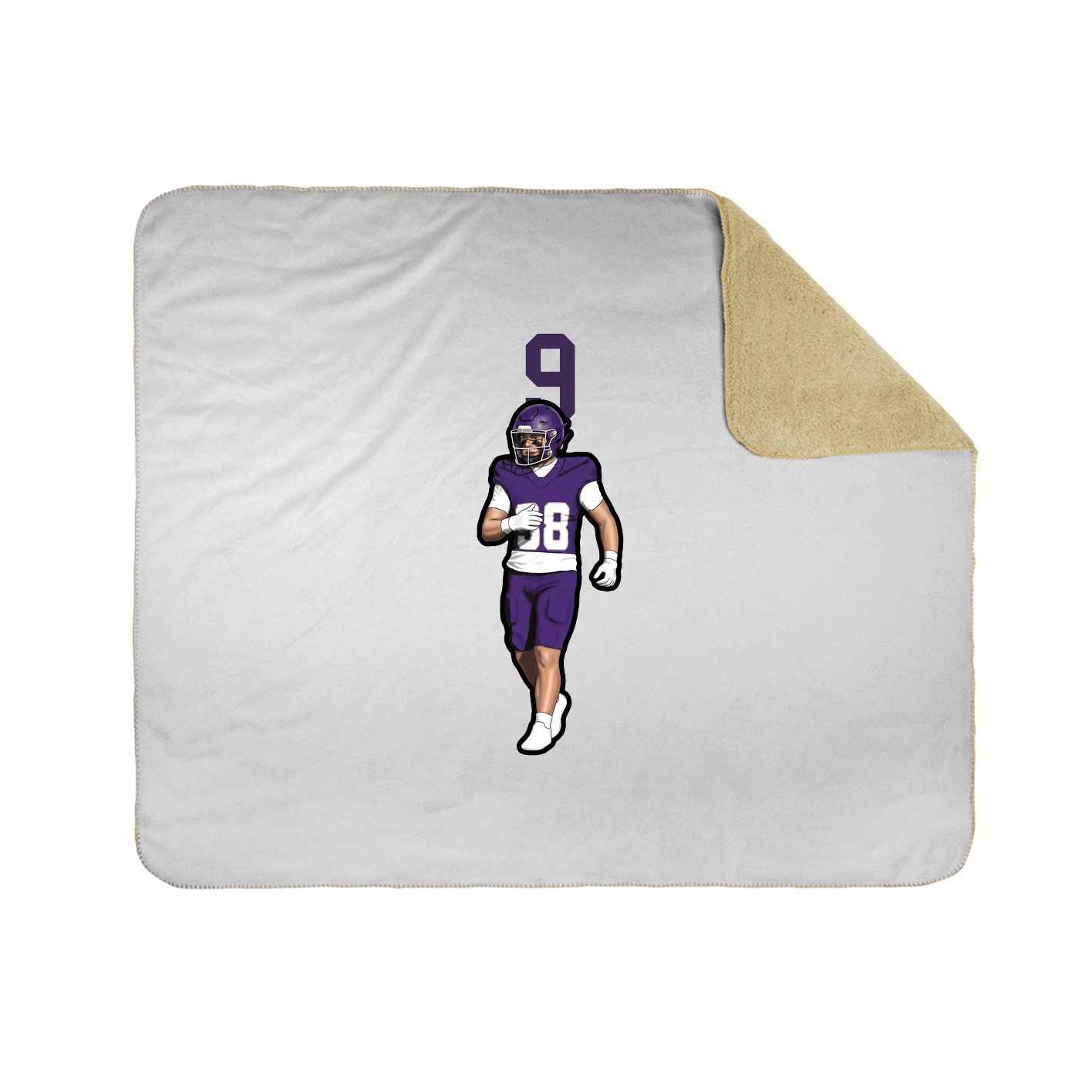 Throw Blanket — Number Top in White