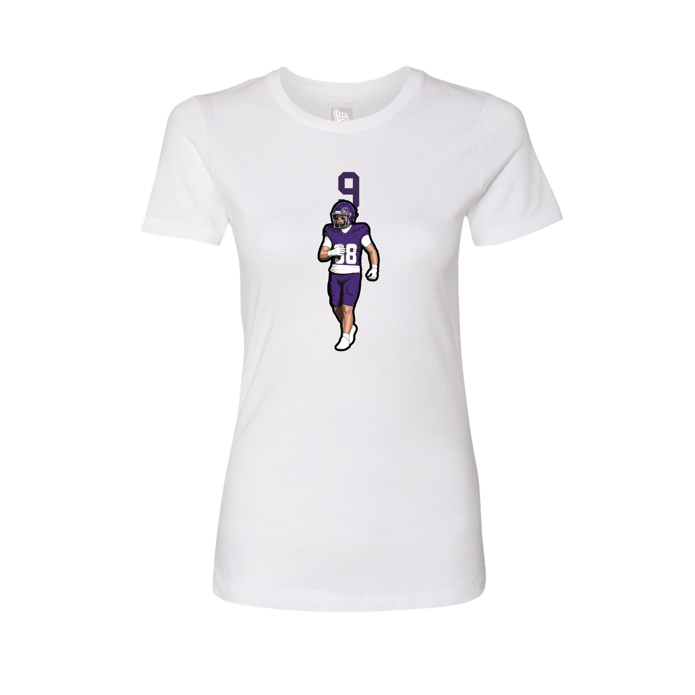 Womens Tee — Number Top in White