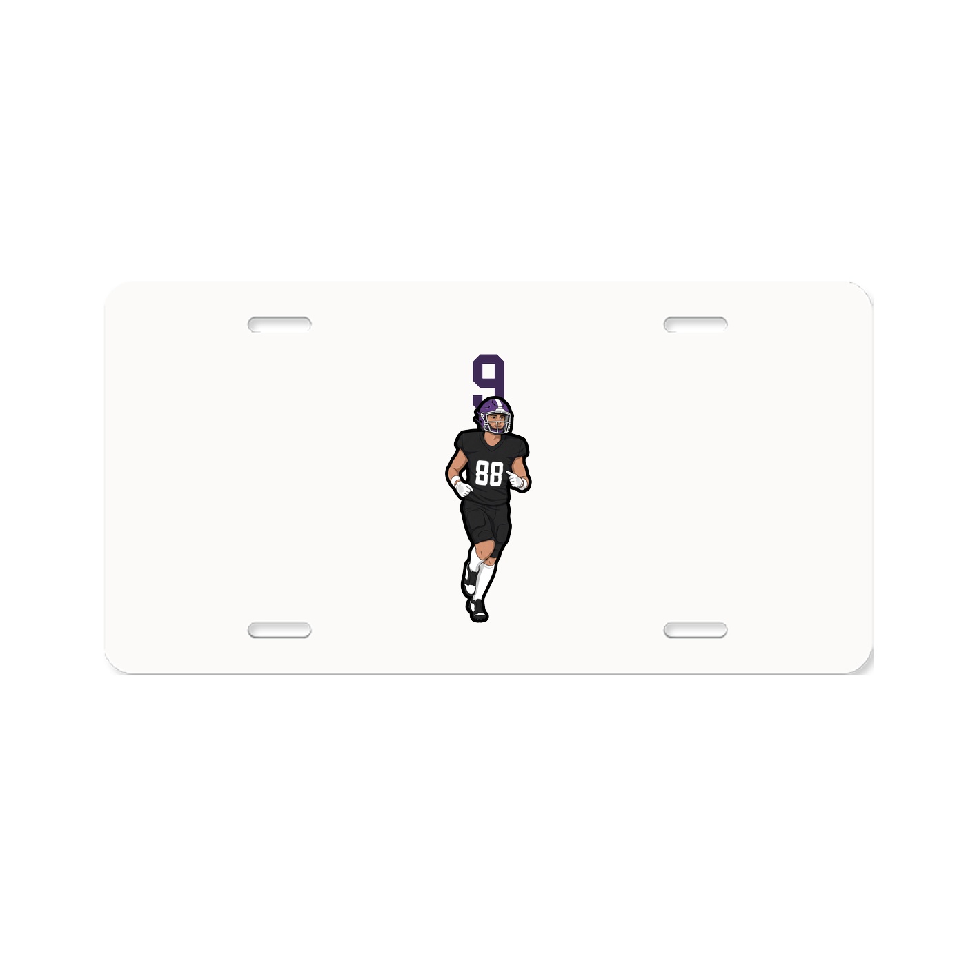 License Plate — Number Top in Classic