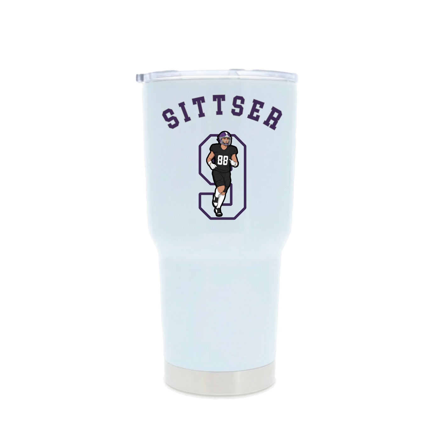 30oz Stainless Steel Tumbler — Shirsey Arch in White