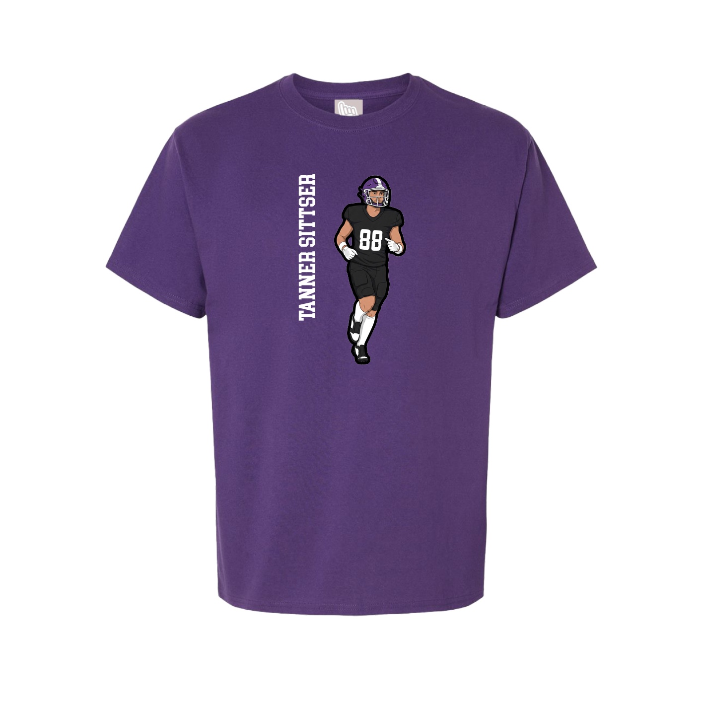 Tee — Name Vertical in Purple