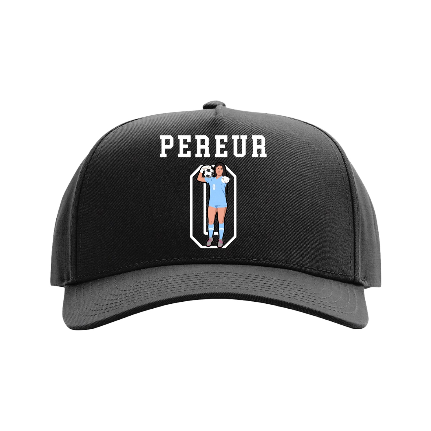 Full Fabric Five-Panel Champ Cap — Shirsey in Black