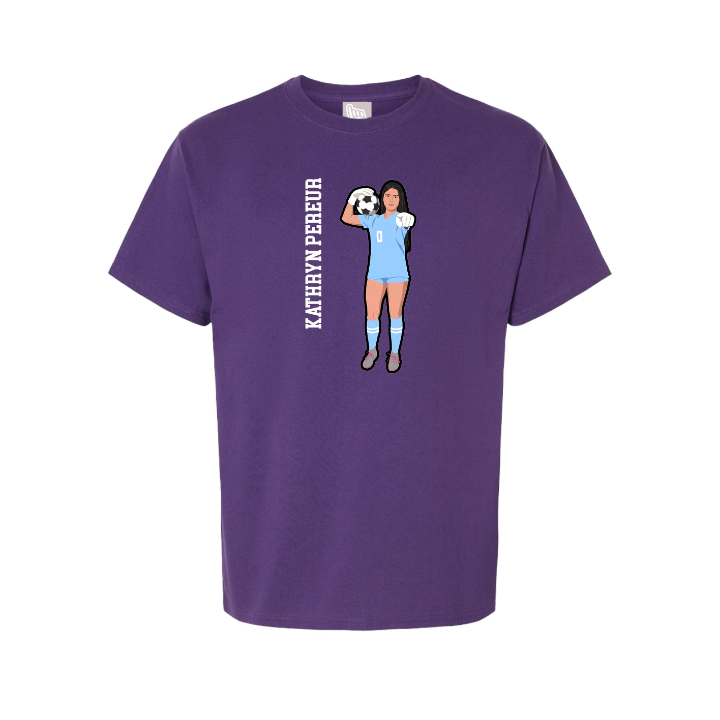 Tee — Name Vertical in Purple