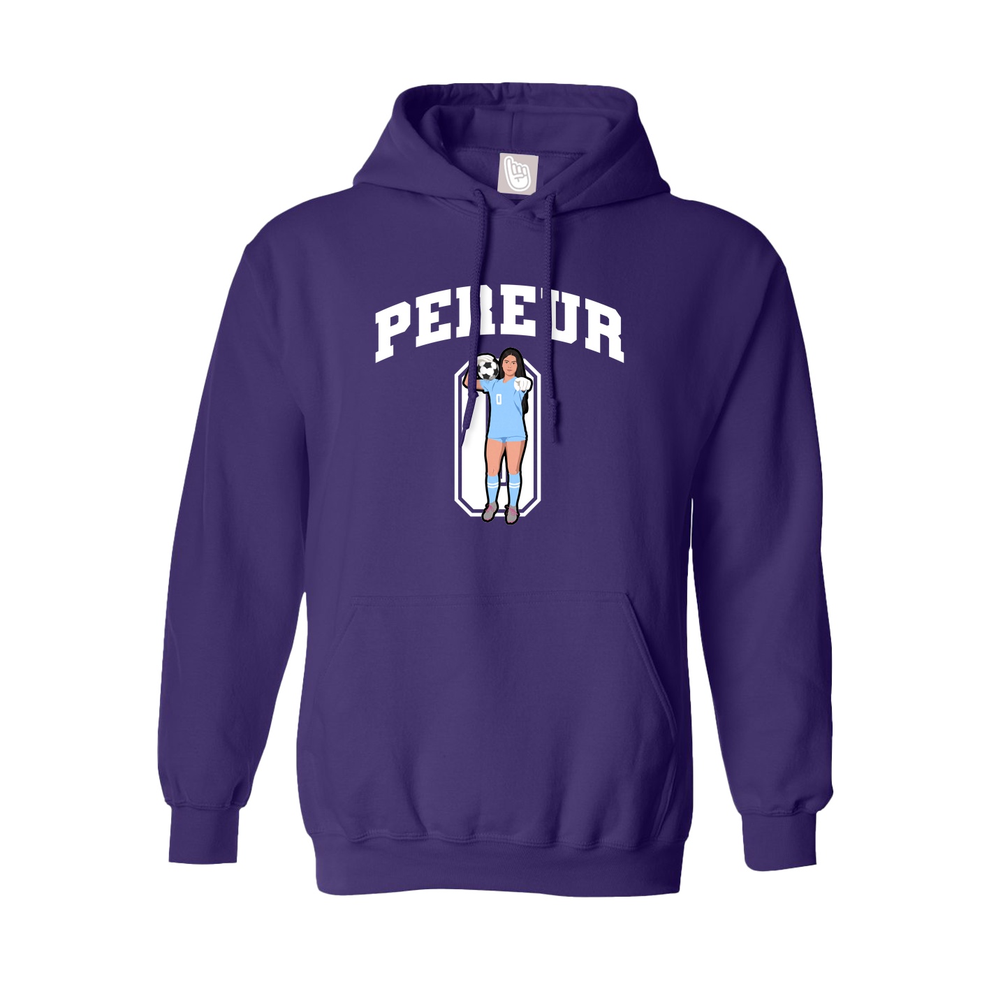 Hoodie — Number in Purple