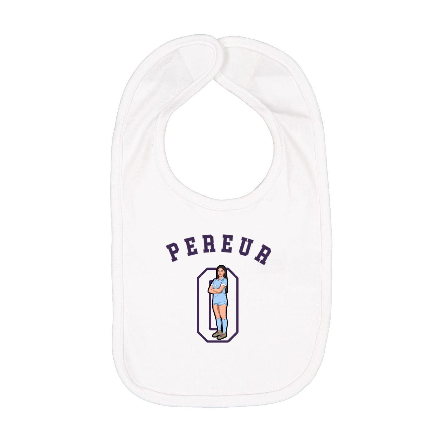 Infant Bib — Shirsey Arch in White