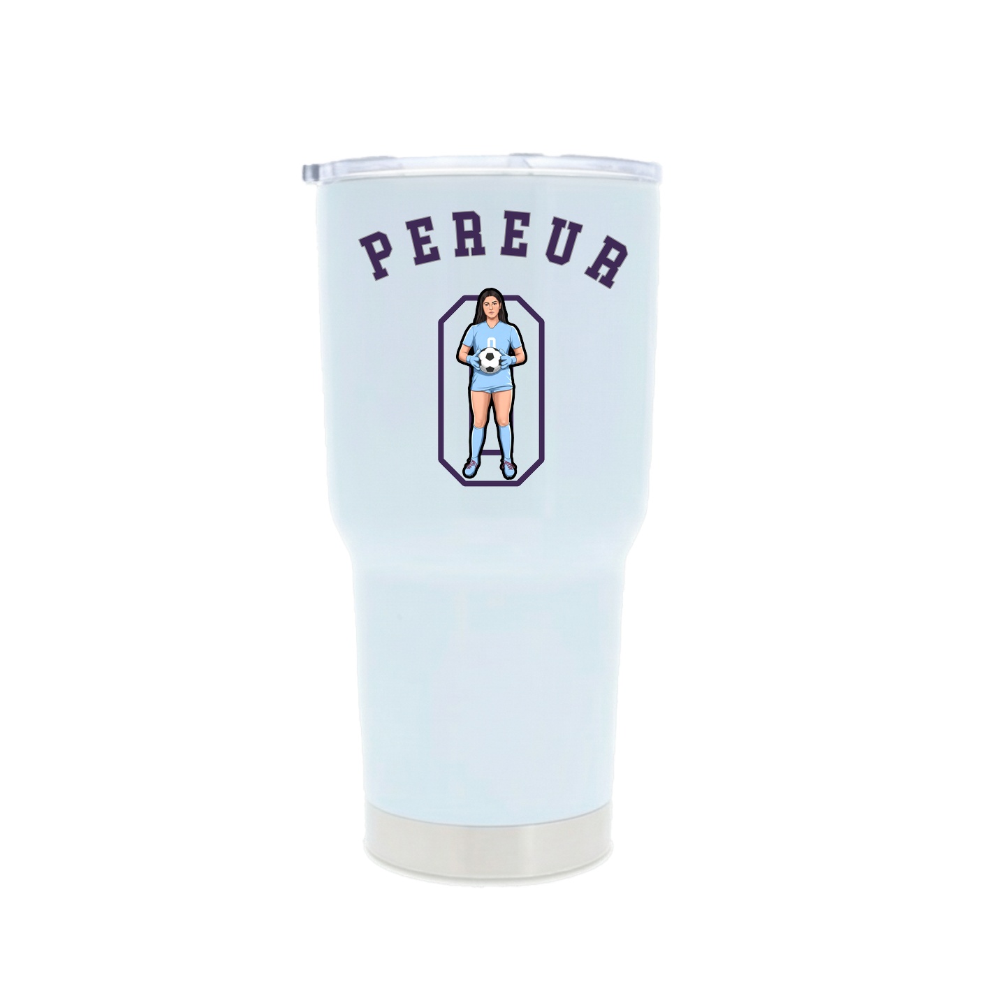 30oz Stainless Steel Tumbler — Shirsey Arch in White