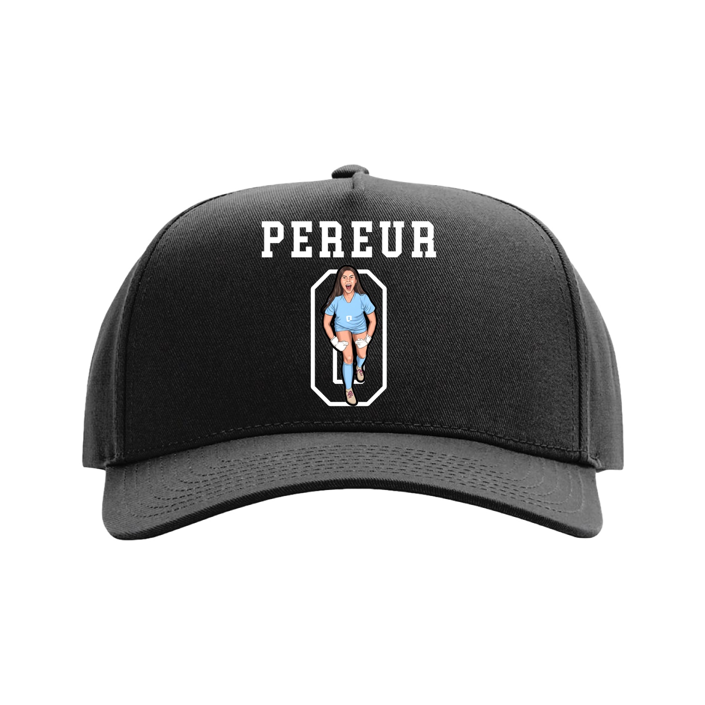 Full Fabric Five-Panel Champ Cap — Shirsey in Black