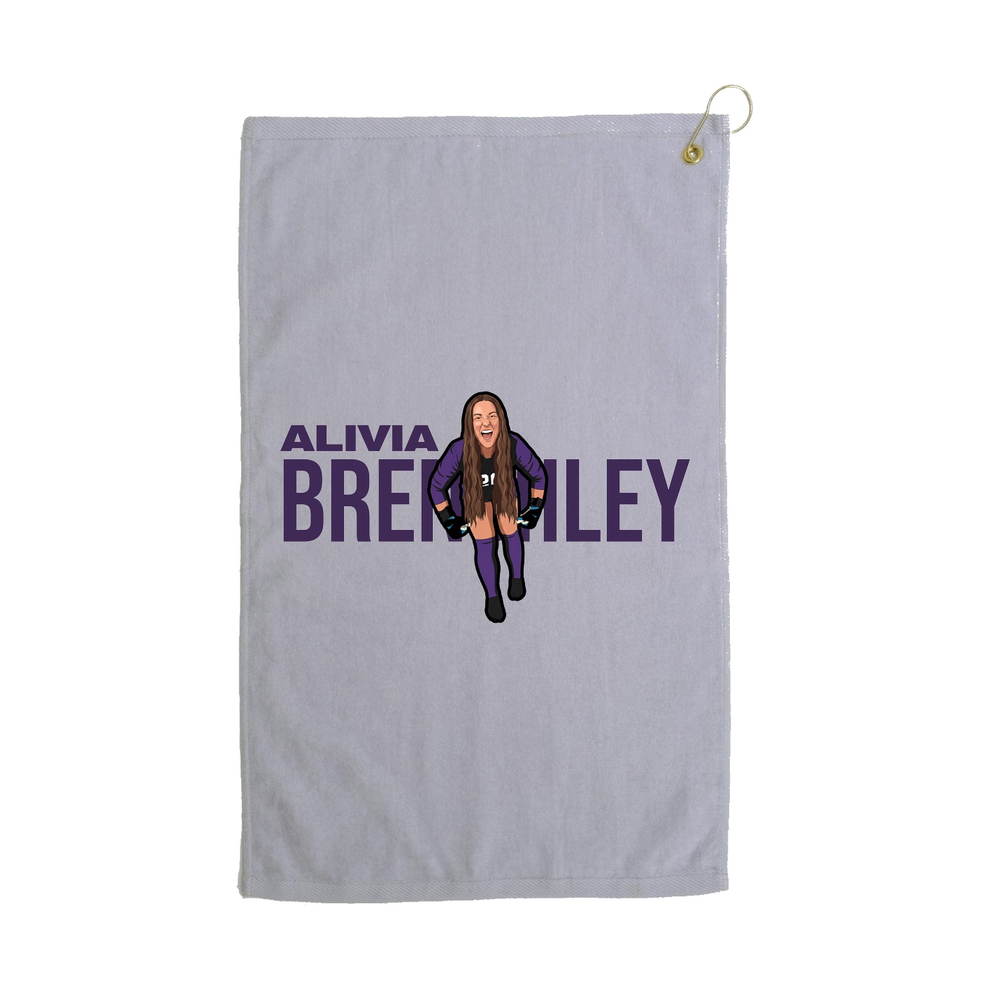 Golf Towel — Player Name in Grey