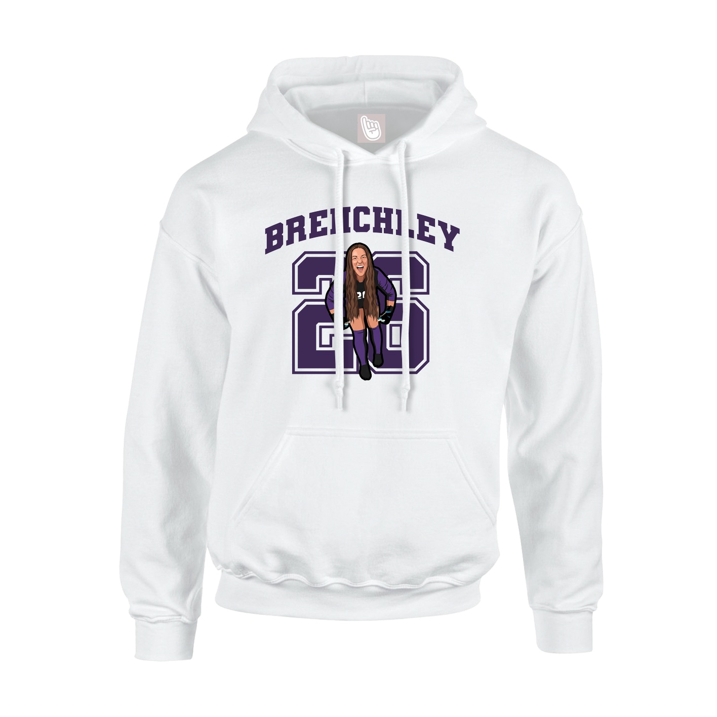Hoodie — Number in White