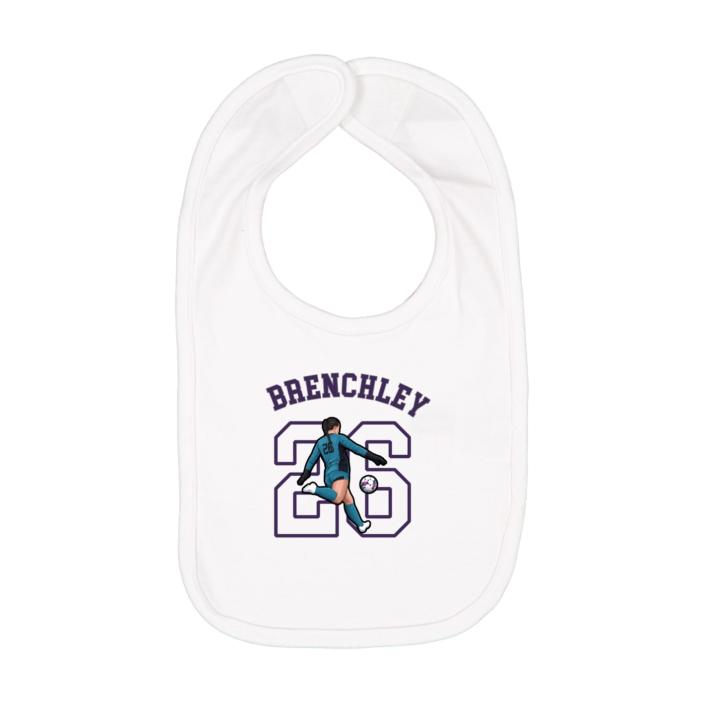 Infant Bib — Shirsey Arch in White
