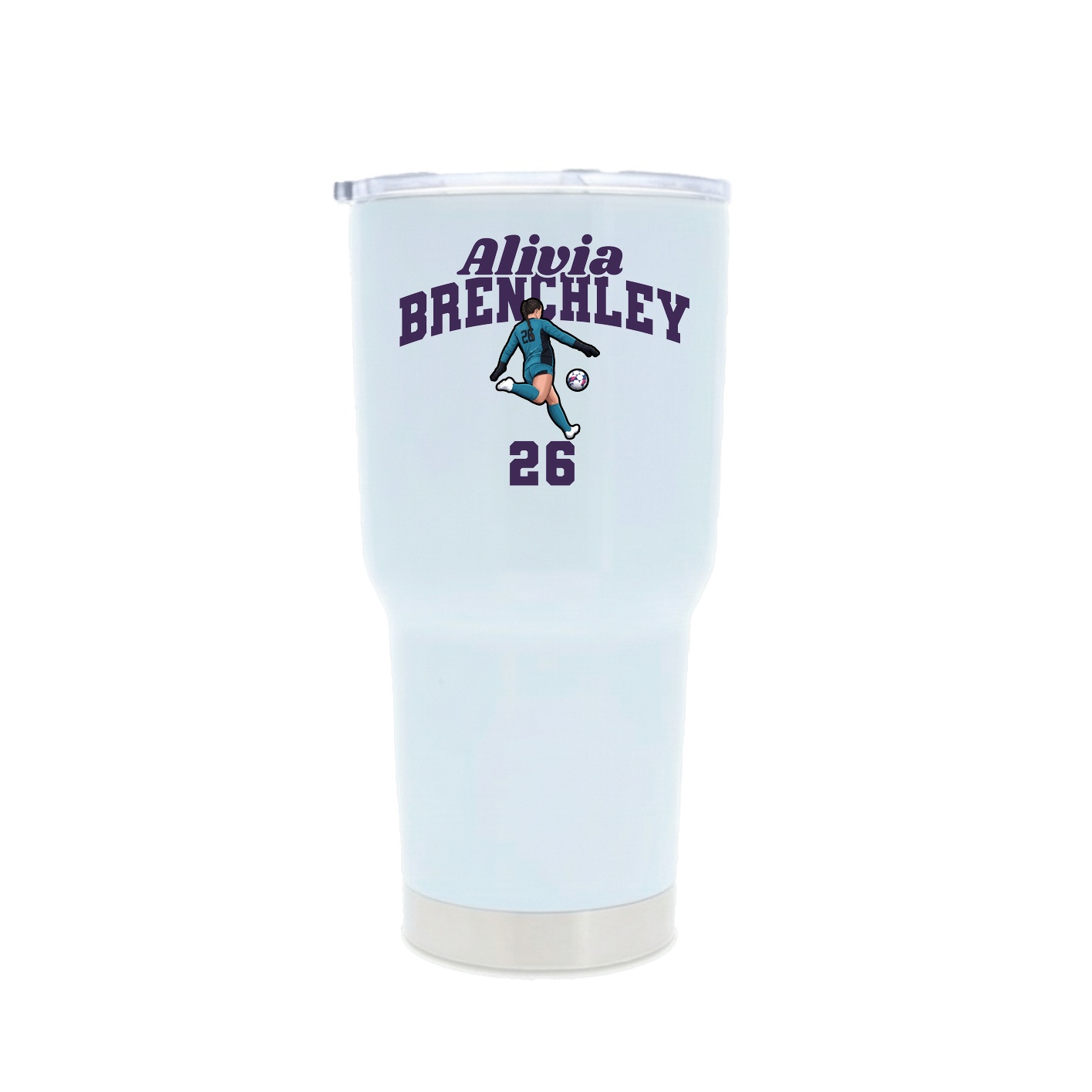 30oz Stainless Steel Tumbler — Signature Arch in White