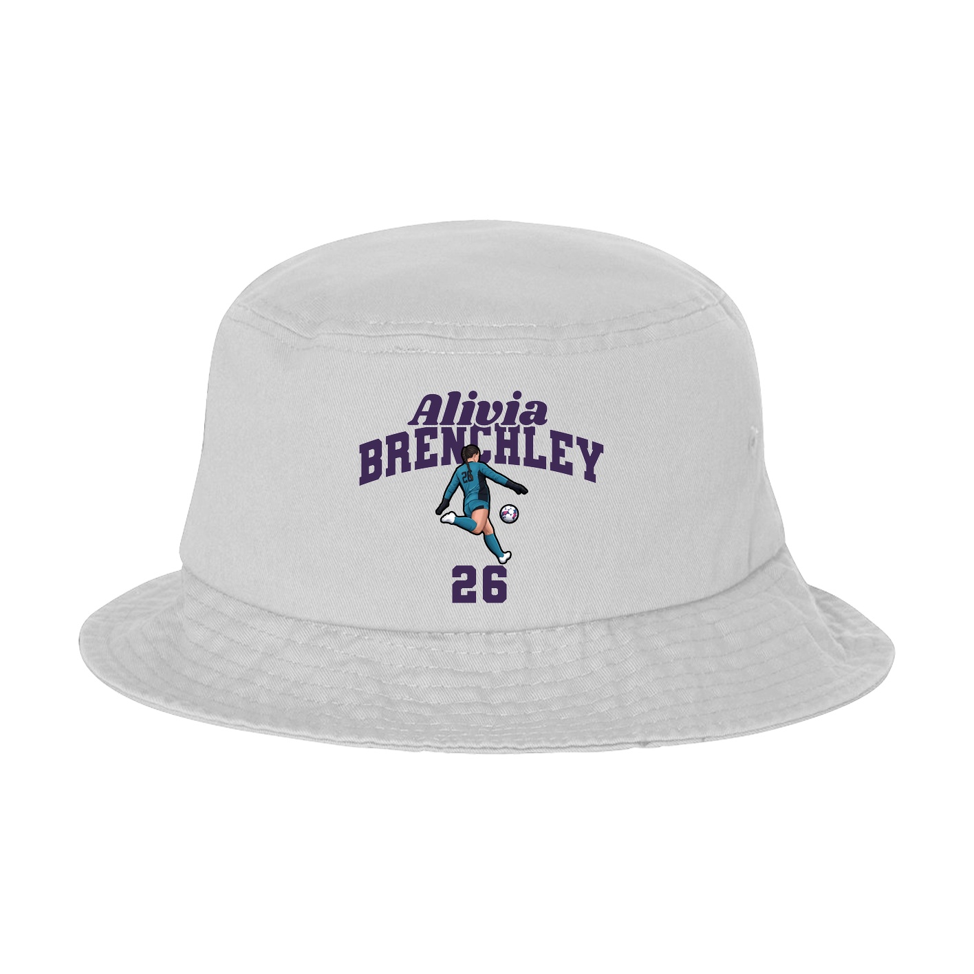 Bucket Cap — Signature Arch in White