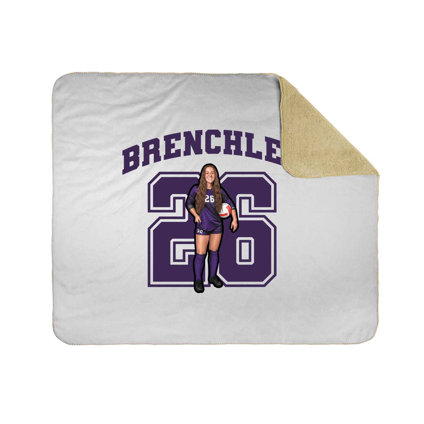 Throw Blanket — Number in White