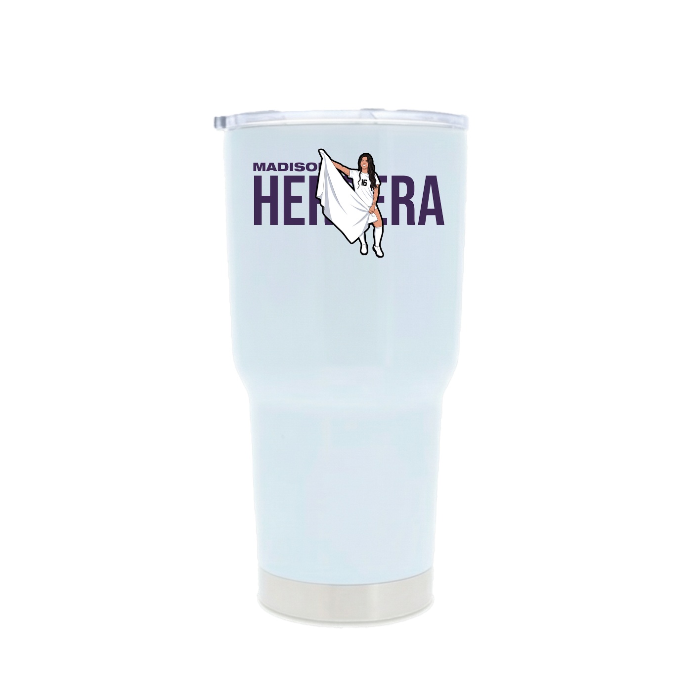 30oz Stainless Steel Tumbler — Player Name in White