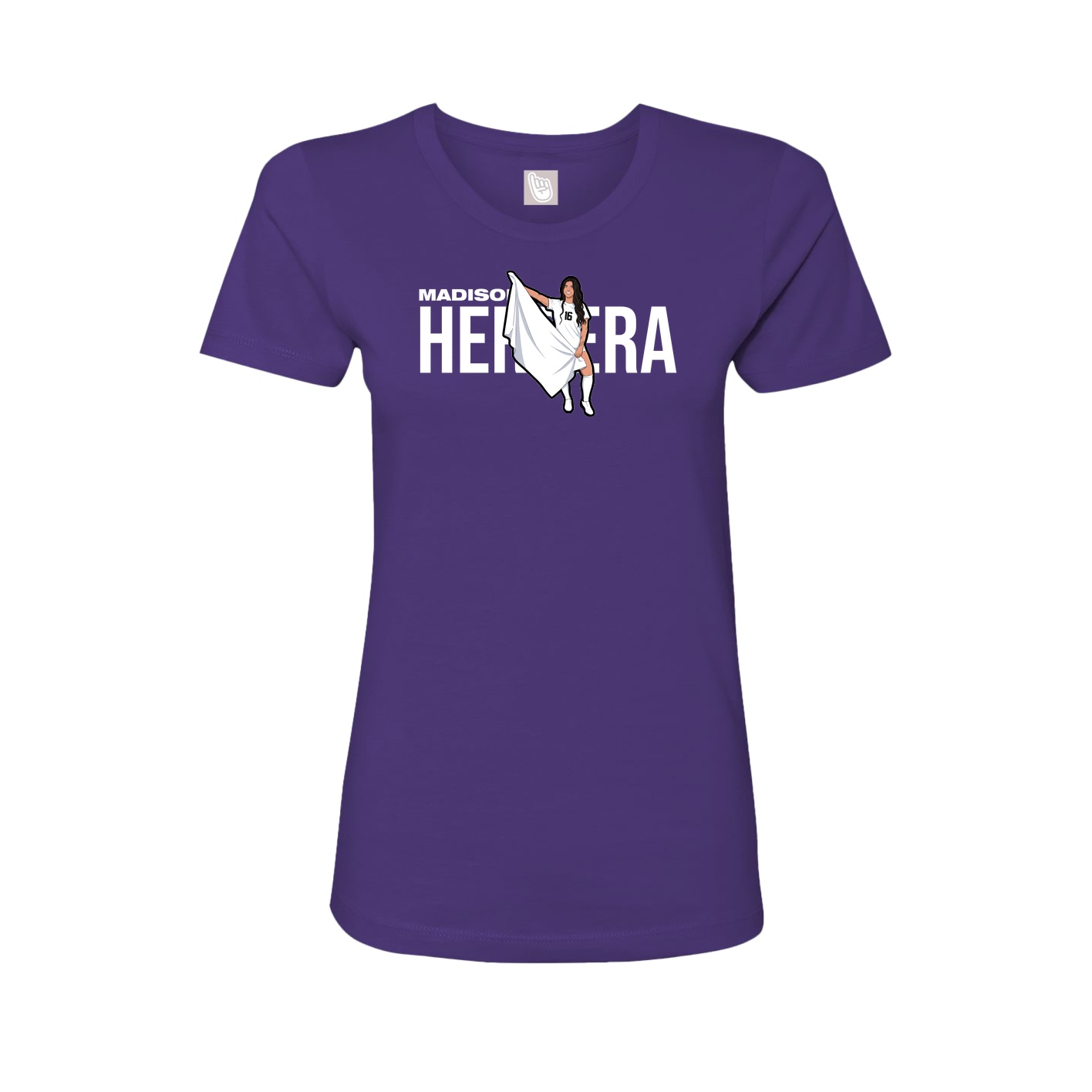 Fitted Women's Tee — Player Name in Purple