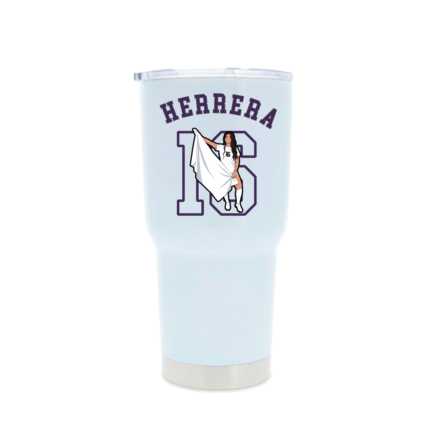 30oz Stainless Steel Tumbler — Shirsey Arch in White