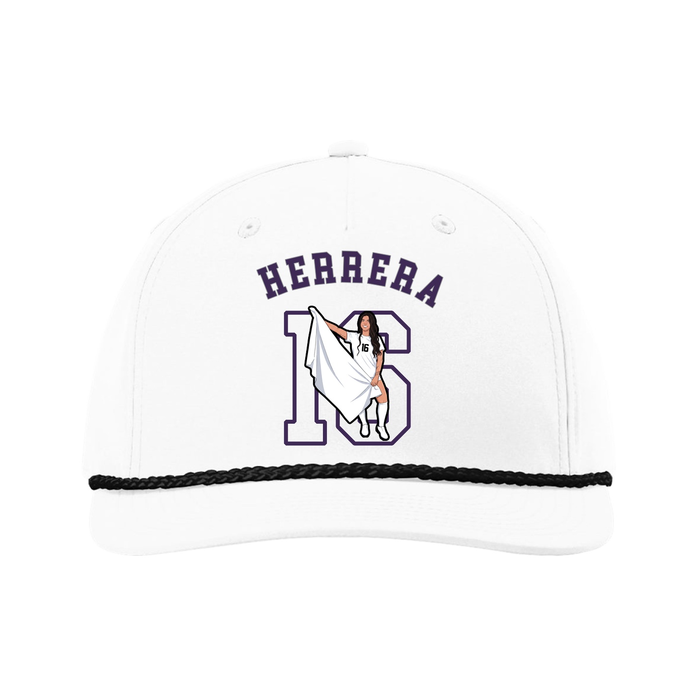 Five-Panel Classic Rope Cap — Shirsey Arch in White