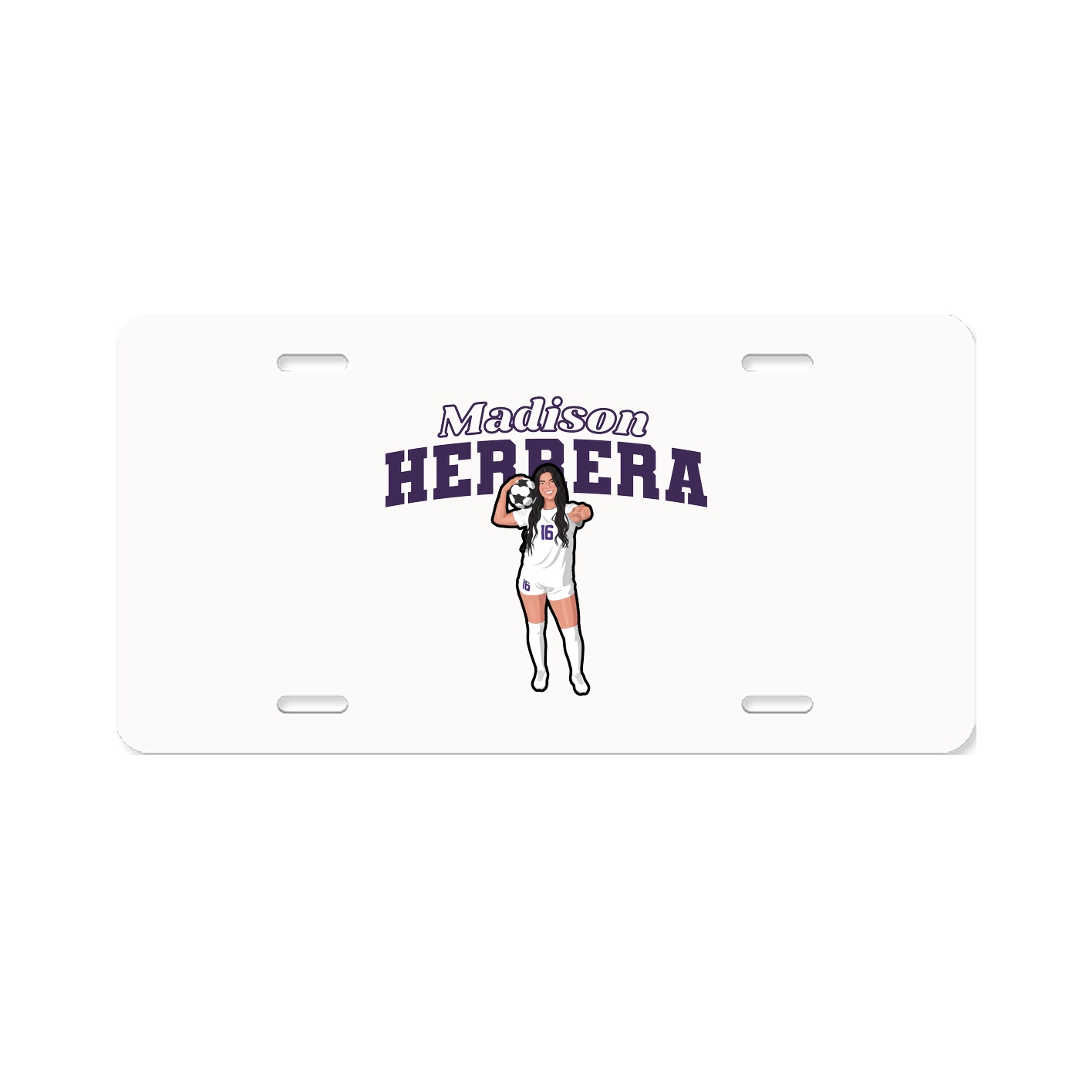 License Plate — Name Arch in Classic