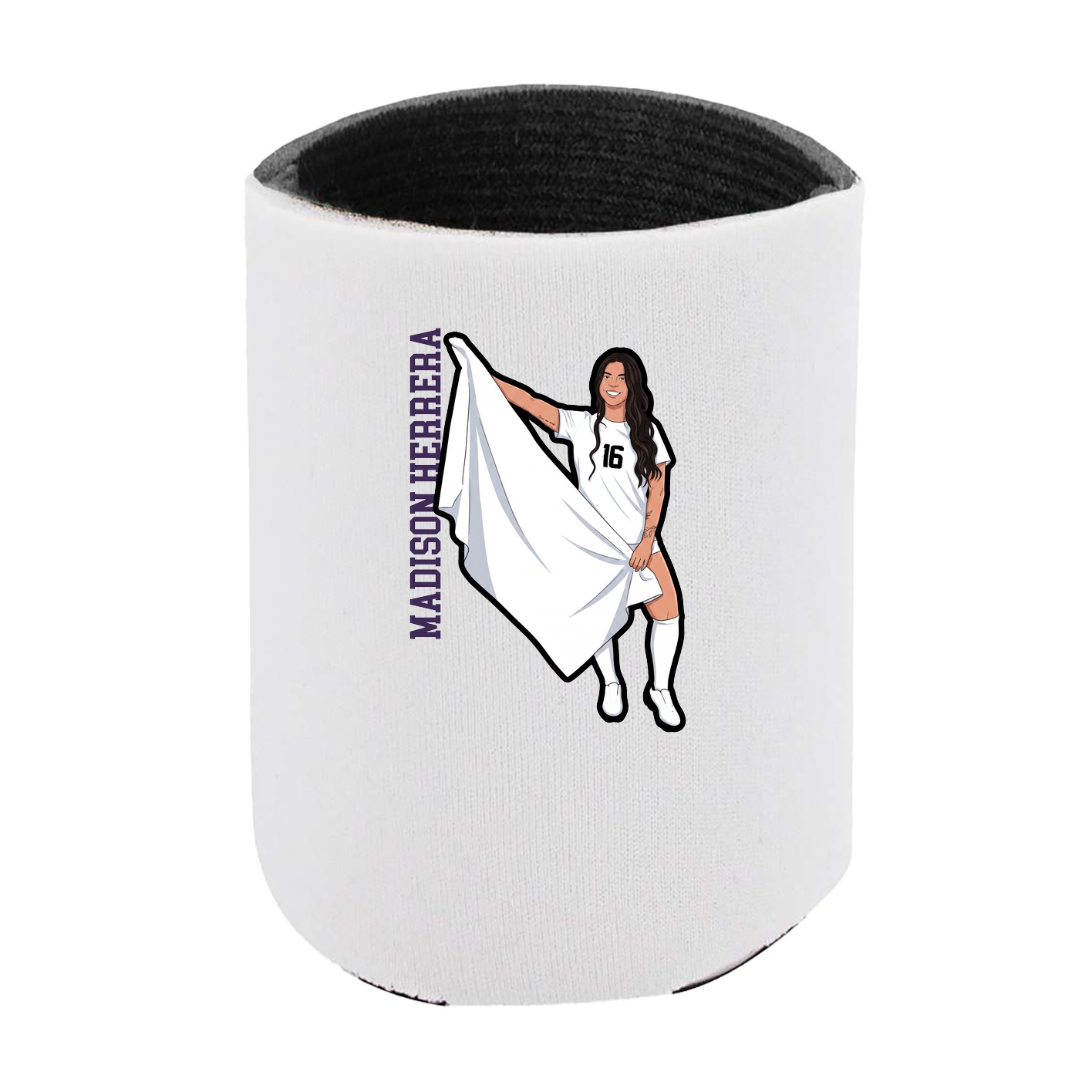 Can Holder — Name Vertical in White