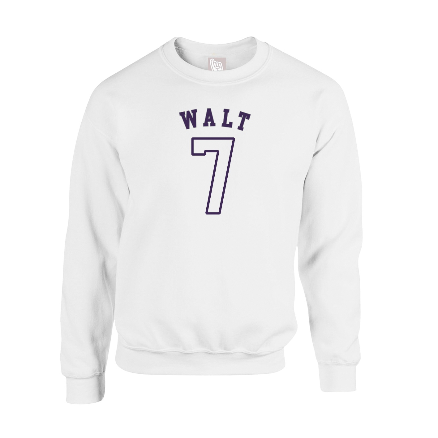 Fleece Crew — Shirsey Arch in White