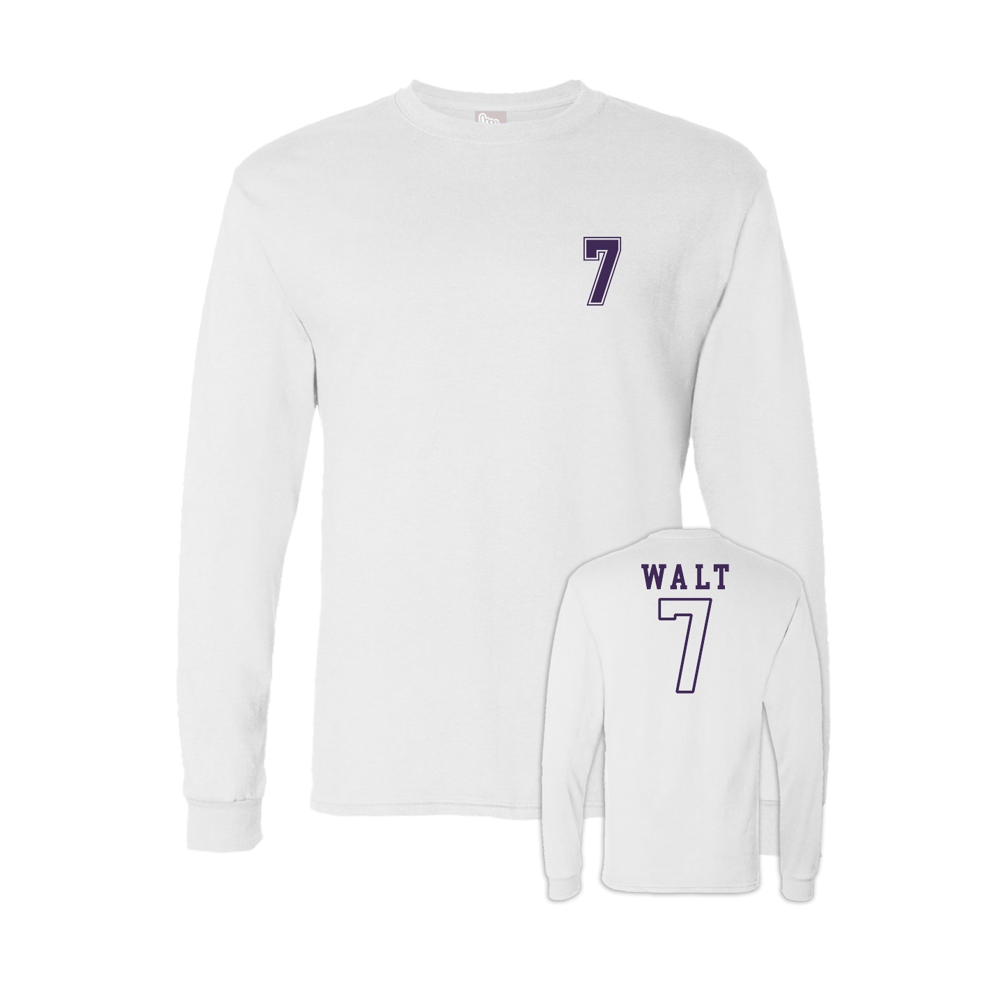 Long Sleeve Tee — Chest Back in White