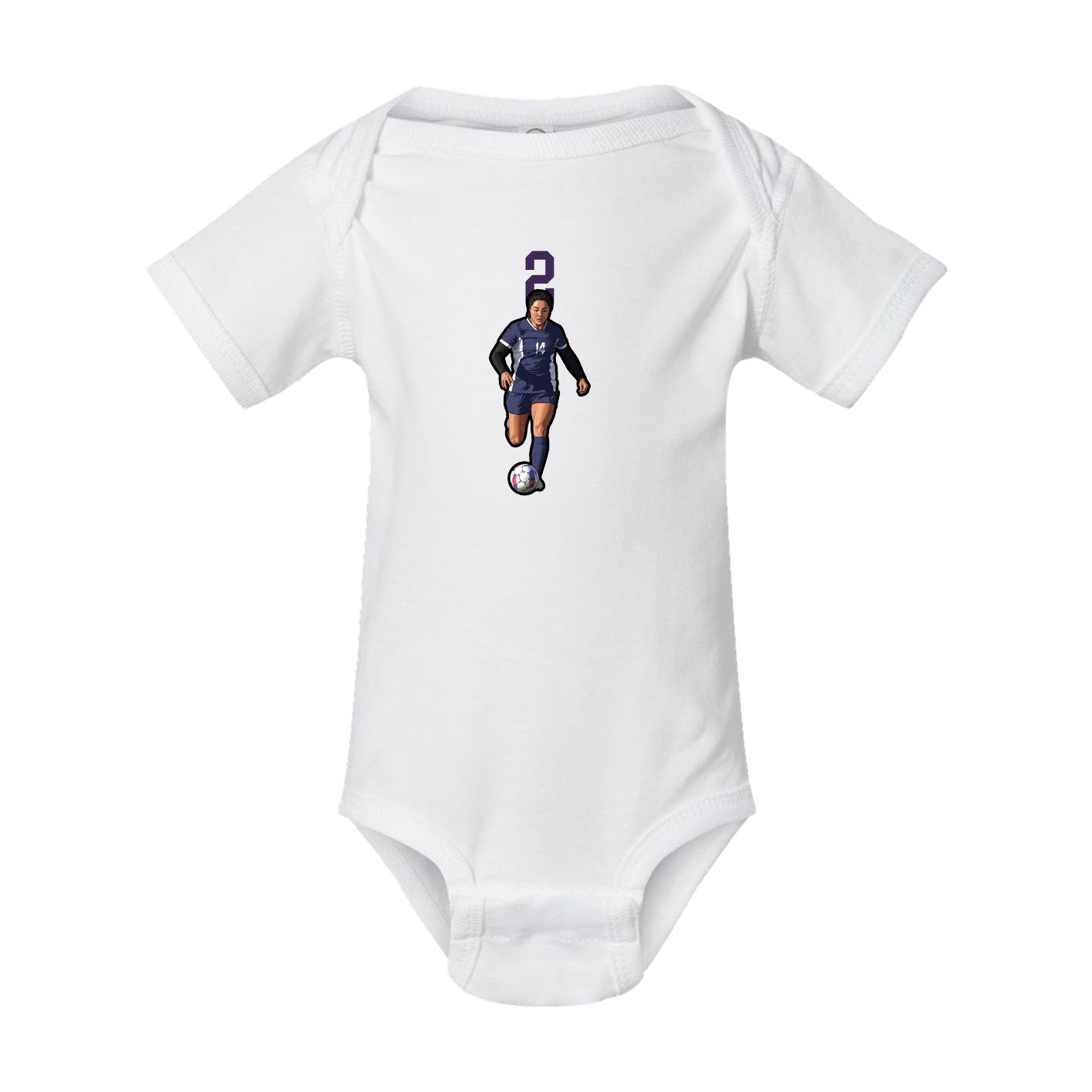 Baby Onesie — Number Top in White