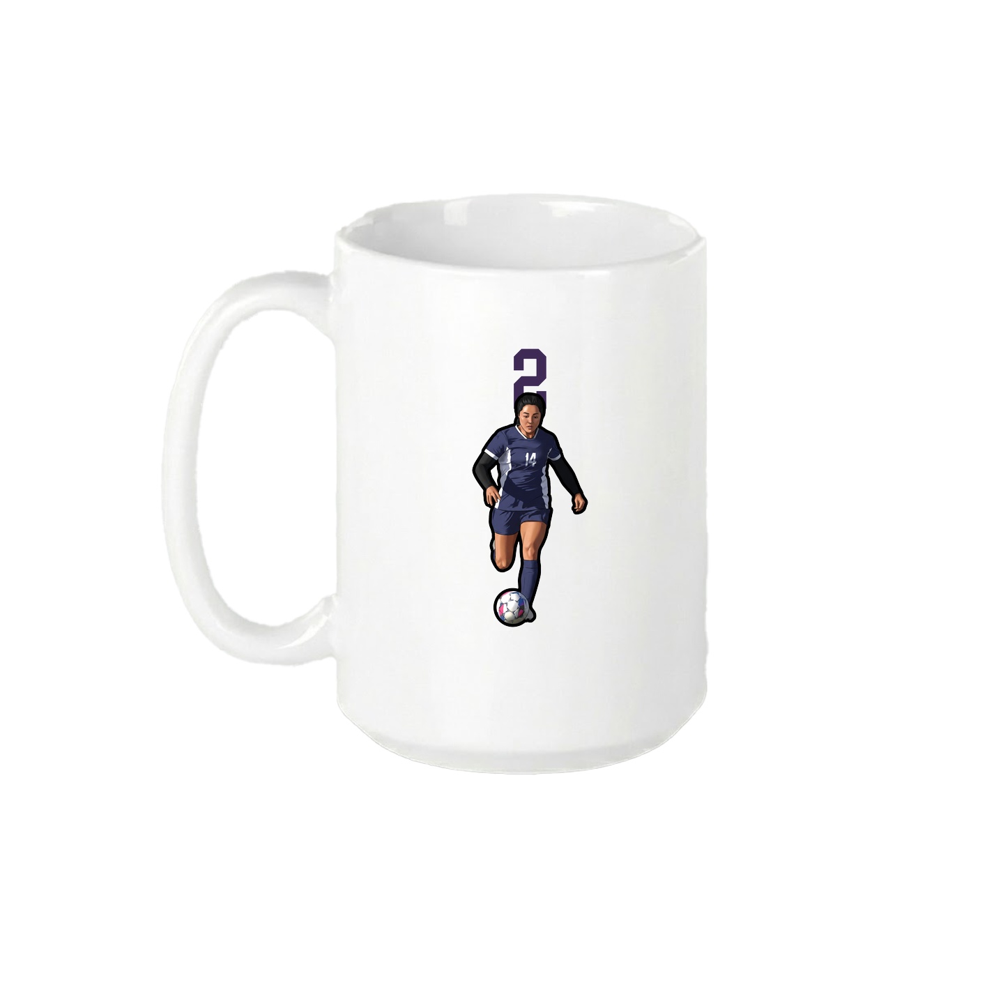 15oz Coffee Mug — Number Top in White
