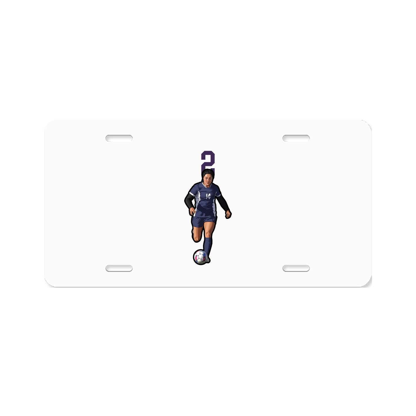 License Plate — Number Top in Classic