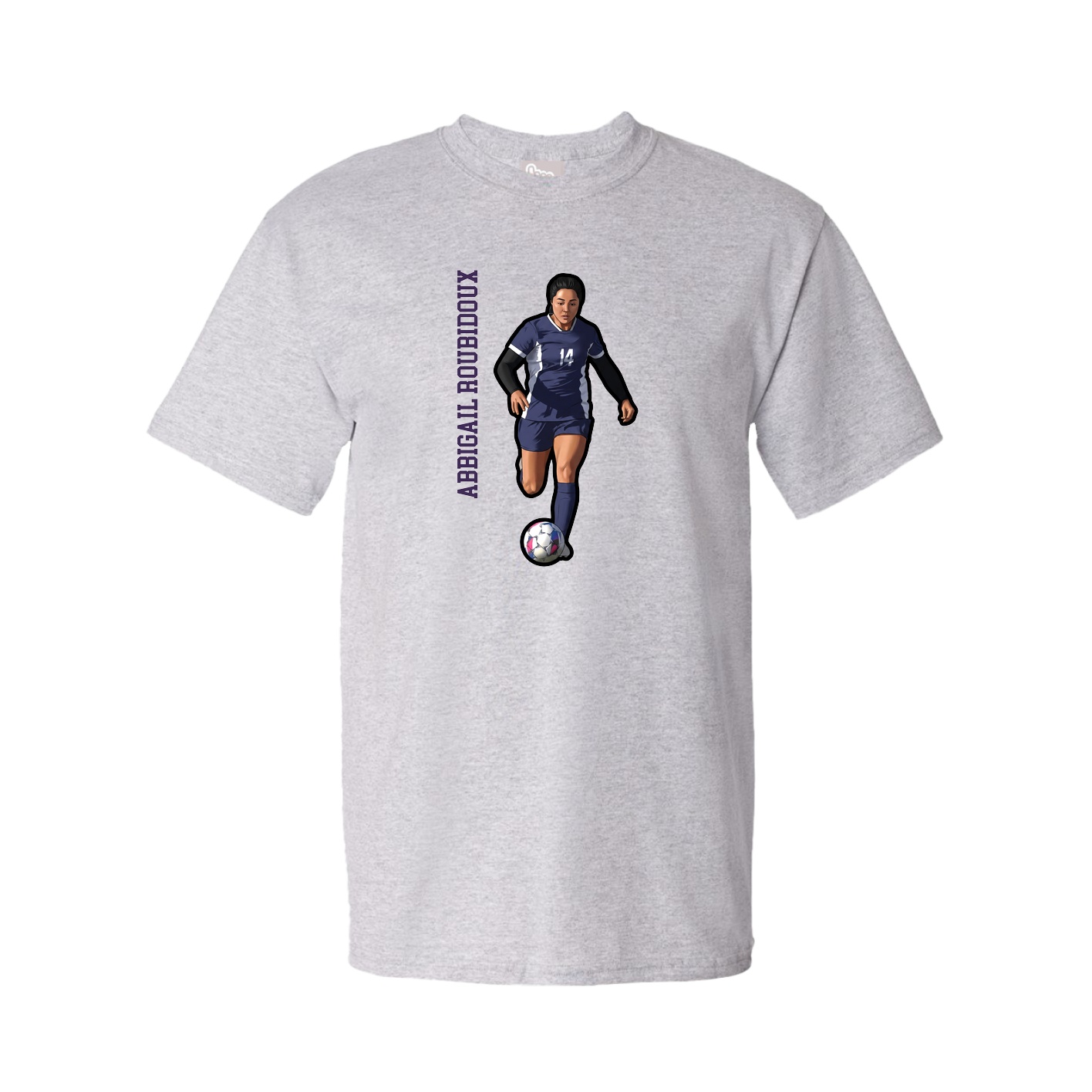 Tee — Name Vertical in Grey