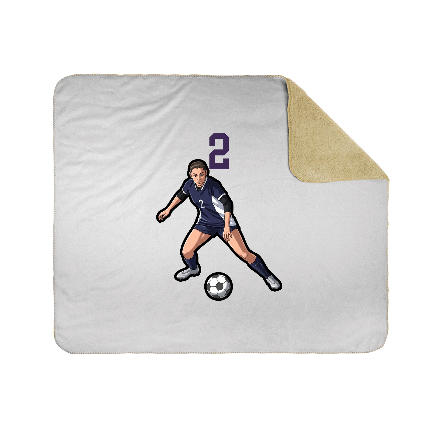 Throw Blanket — Number Top in White