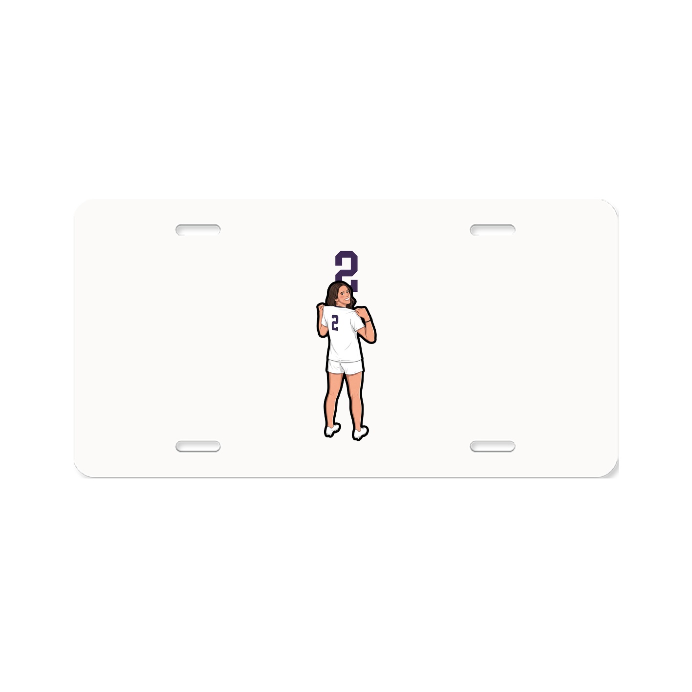 License Plate — Number Top in Classic