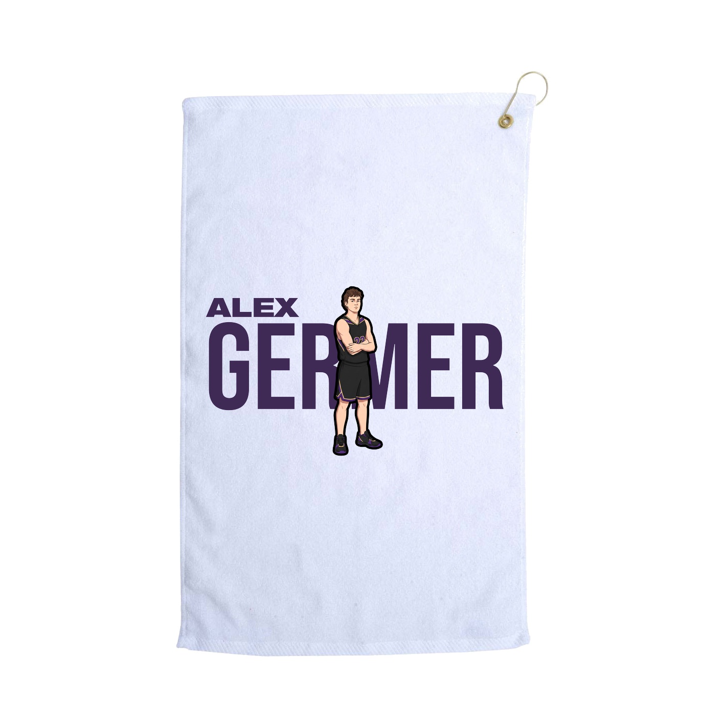 Golf Towel — Player Name in White