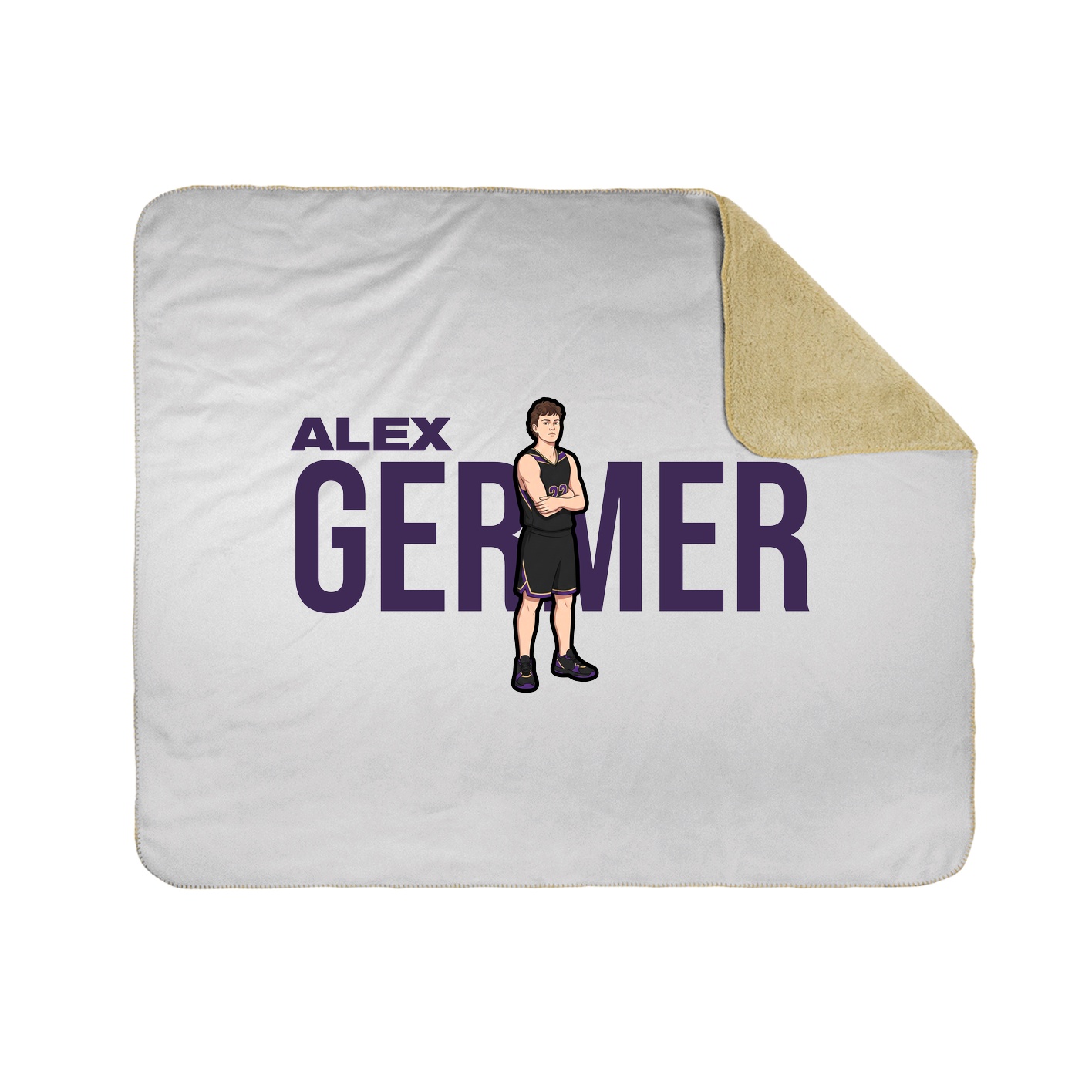 Throw Blanket — Player Name in White