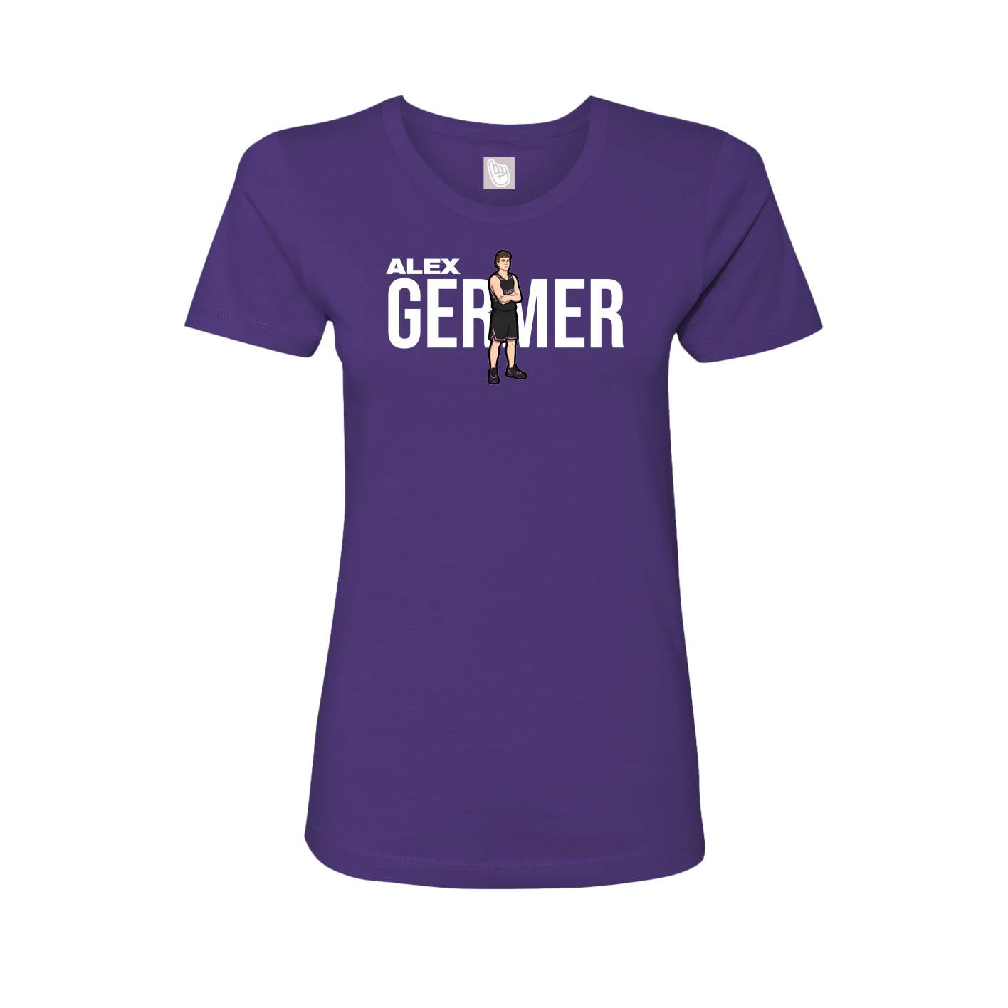 Fitted Women's Tee — Player Name in Purple