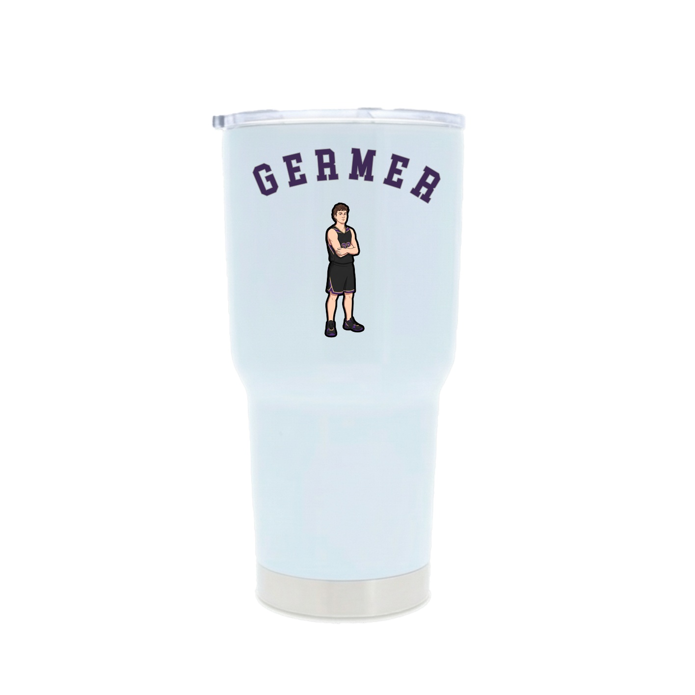 30oz Stainless Steel Tumbler — Shirsey Arch in White