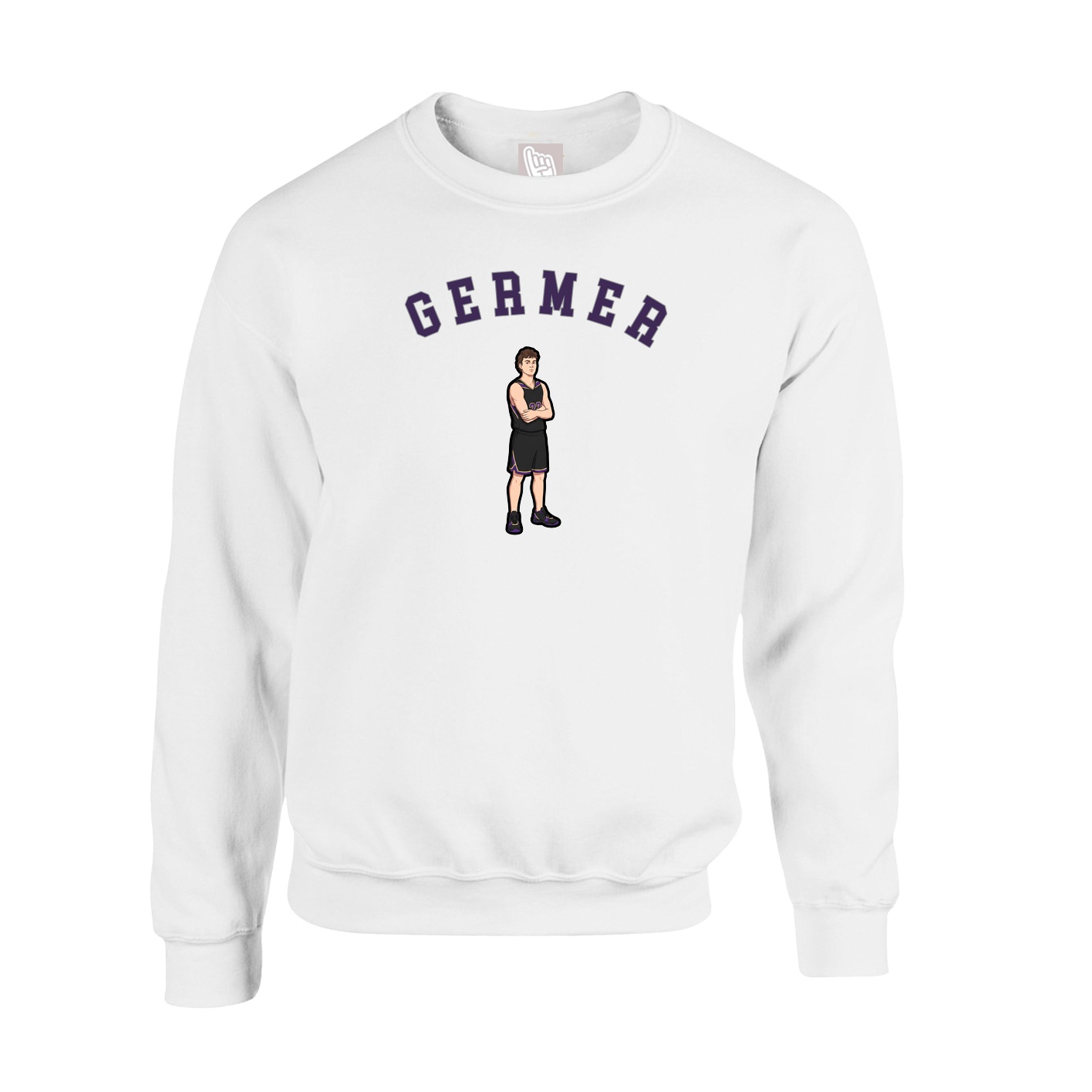 Fleece Crew — Shirsey Arch in White